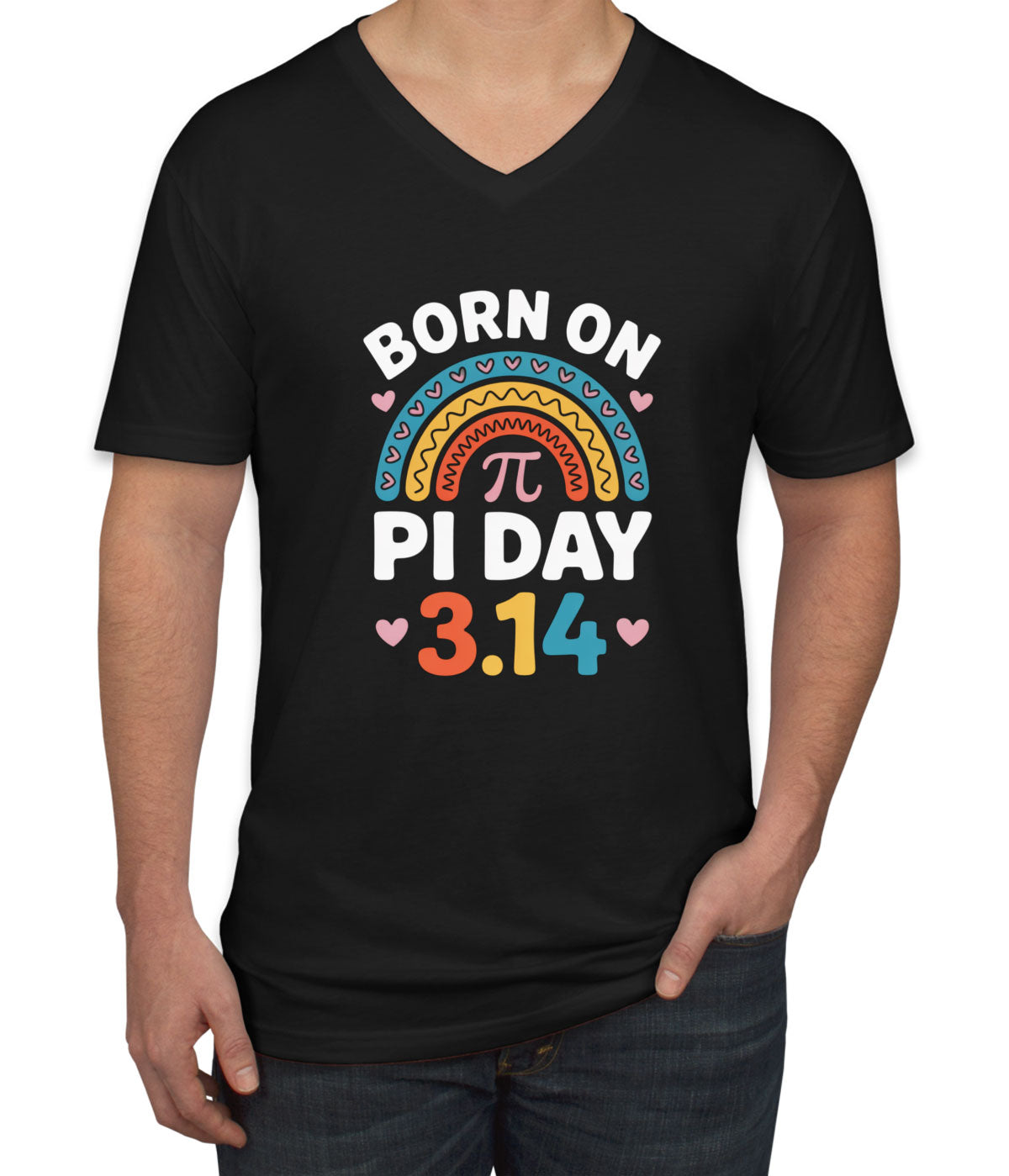 Born On Pi Day Men's V Neck T-shirt