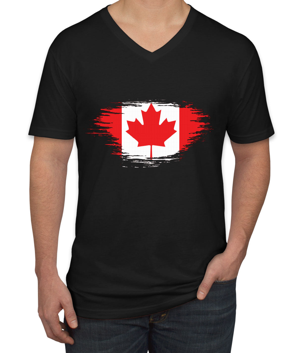 Canada Flag Men's V Neck T-shirt