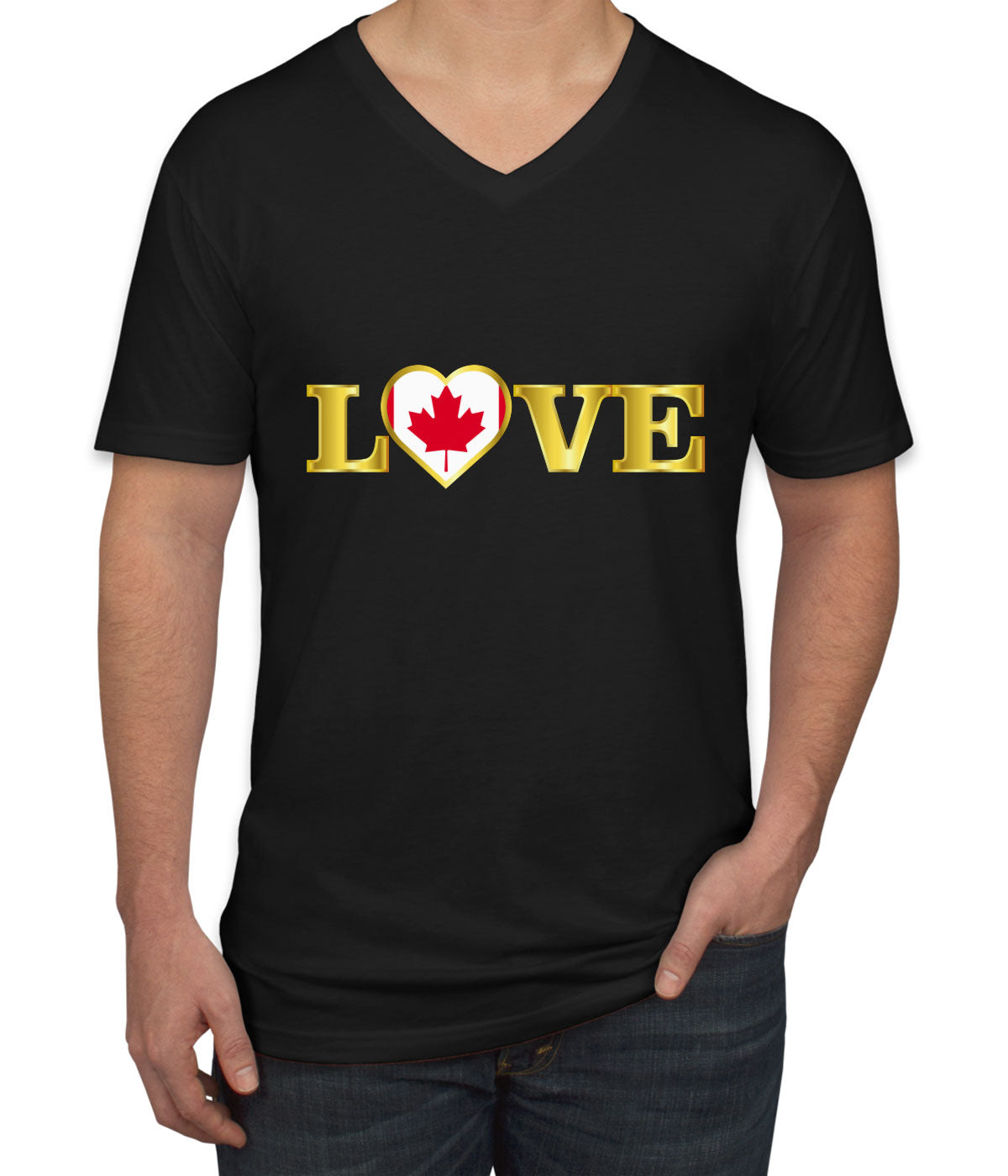 Canada Love Men's V Neck T-shirt