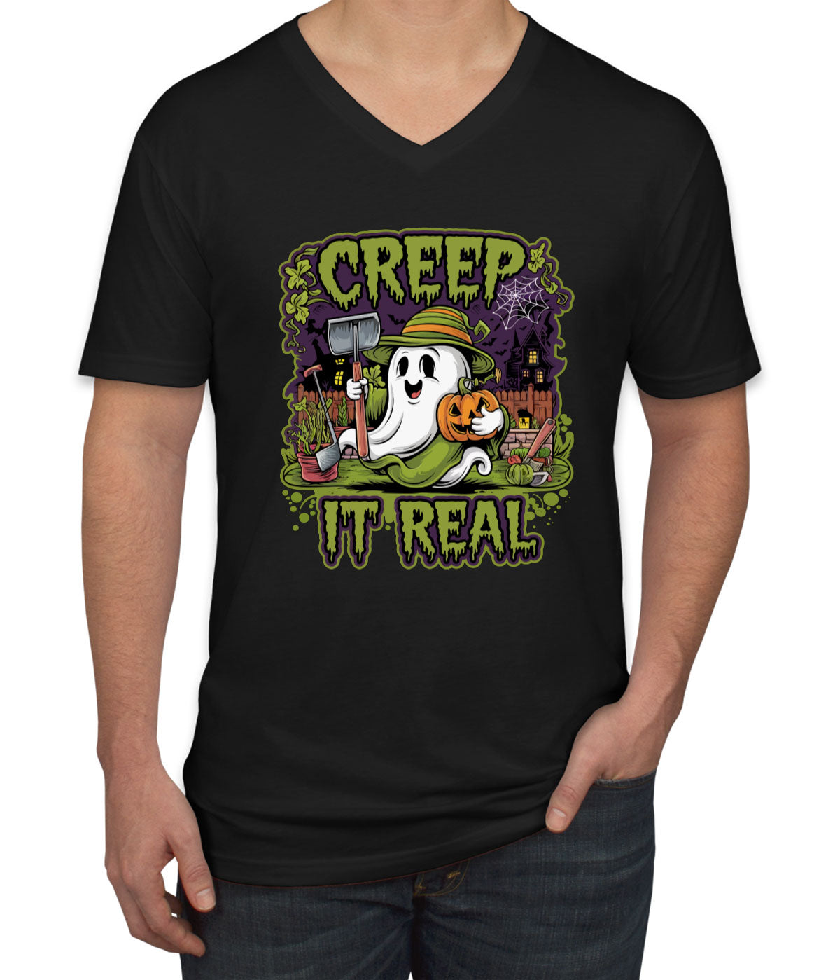 Creep It Real Men's V Neck T-shirt