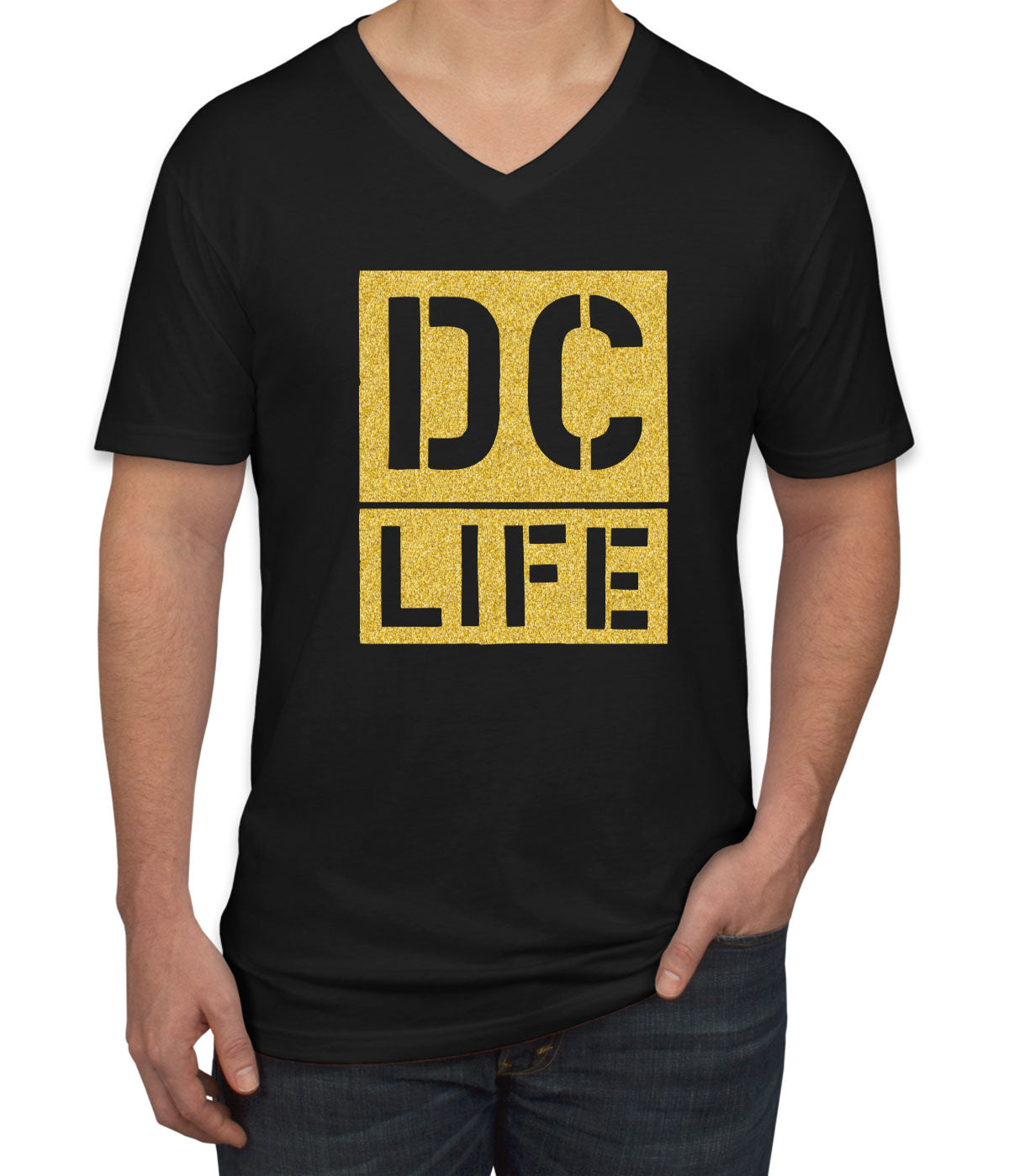 DC Life Washington DC Men's V Neck T-shirt