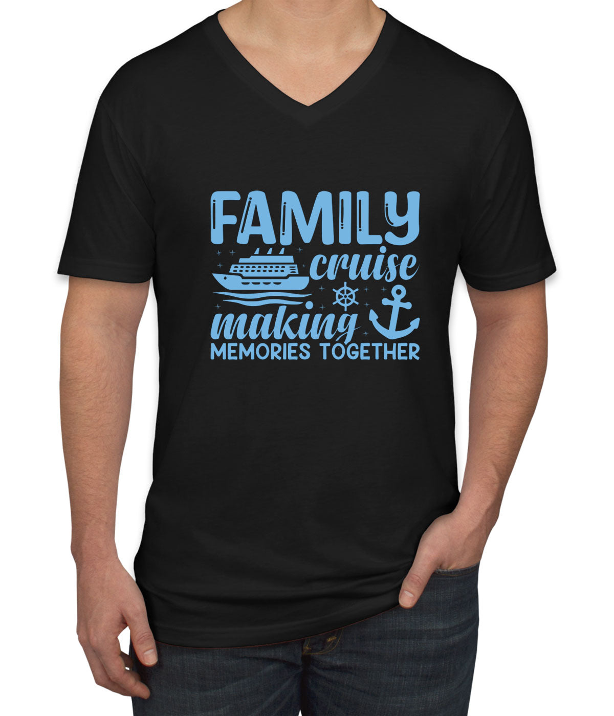 Family Cruise Making Memories Together Men's V Neck T-shirt