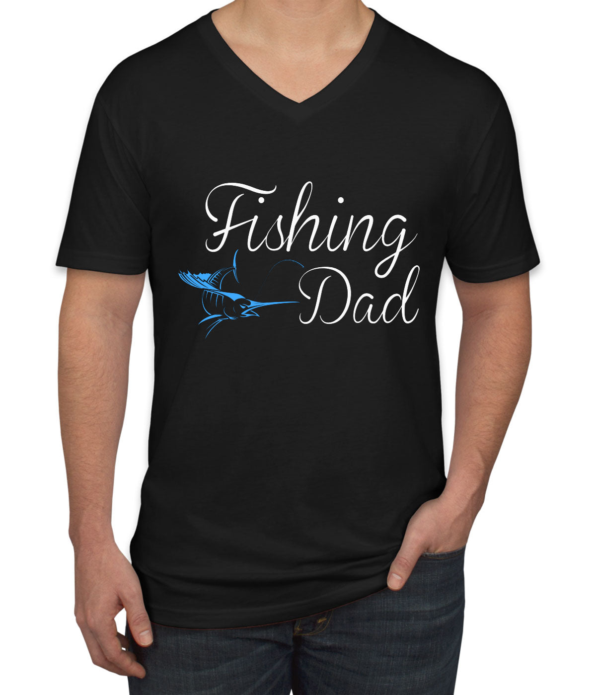 Fishing Dad Father's Day Men's V Neck T-shirt