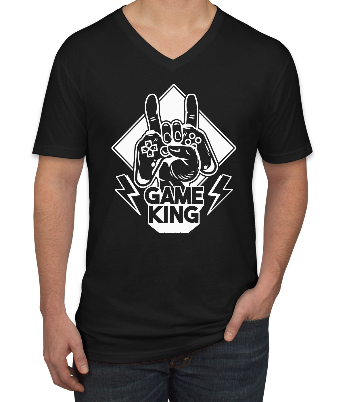 Game King Men's V Neck T-shirt