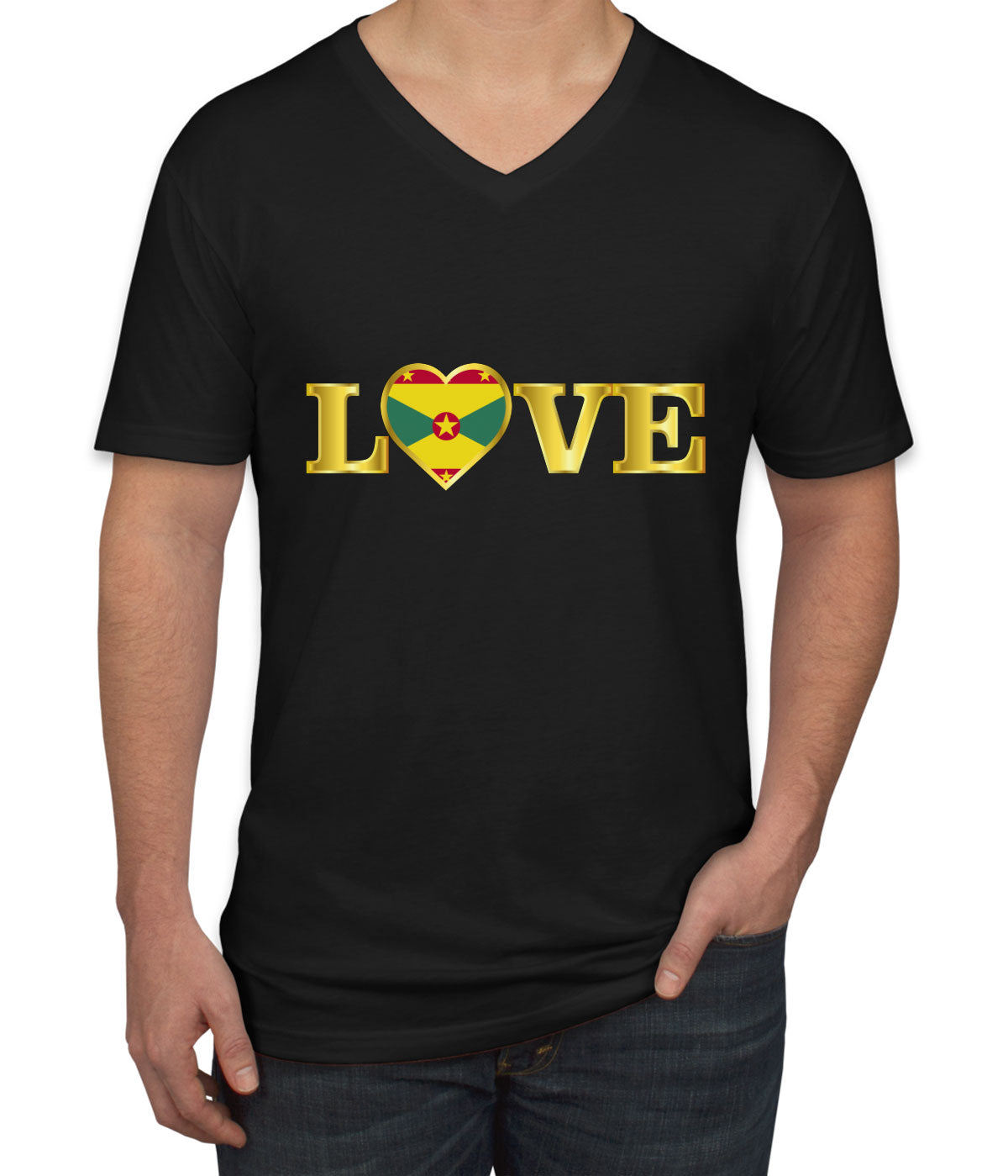 Grenada Love Men's V Neck T-shirt