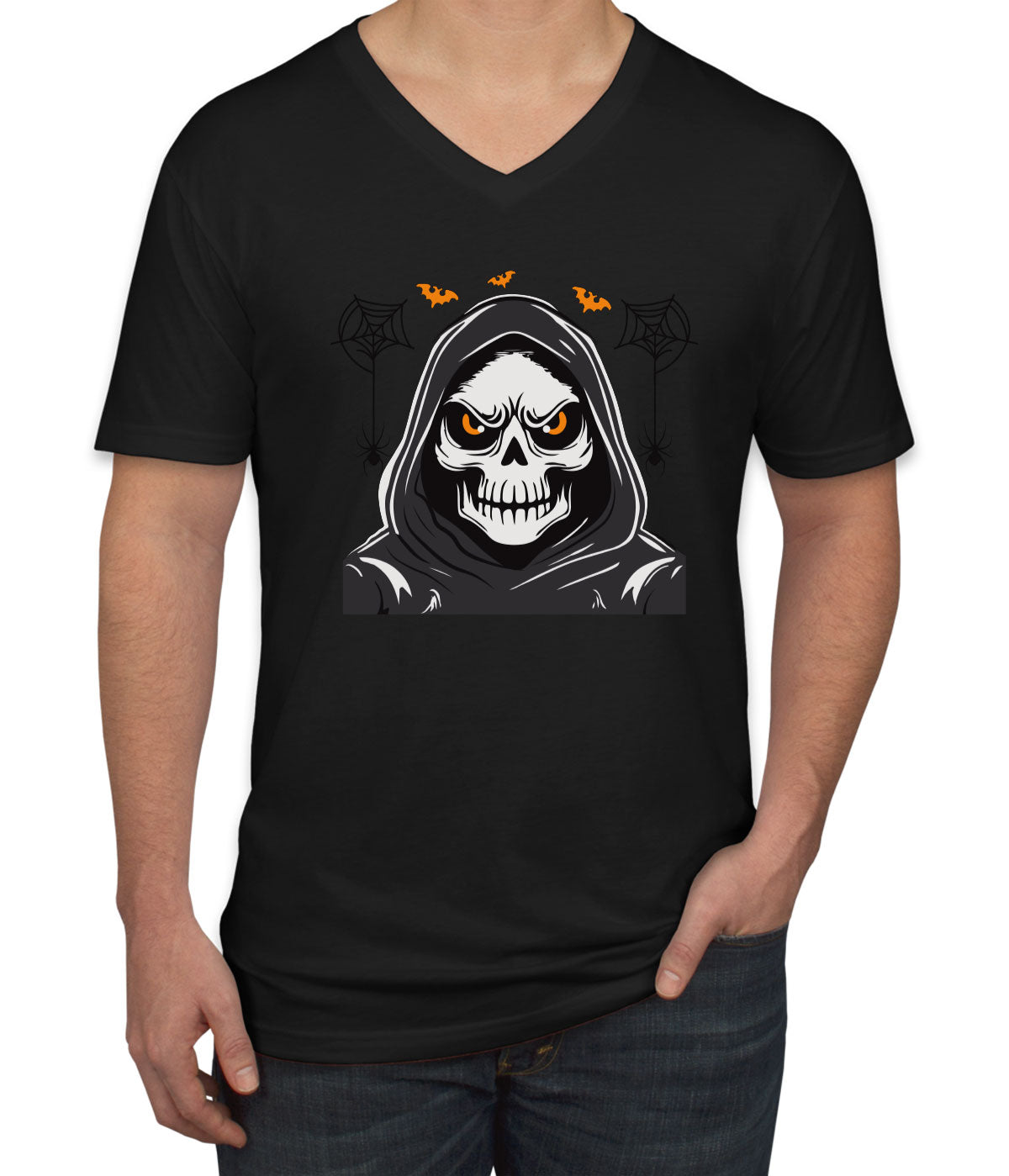 Skeleton Halloween Men's V Neck T-shirt