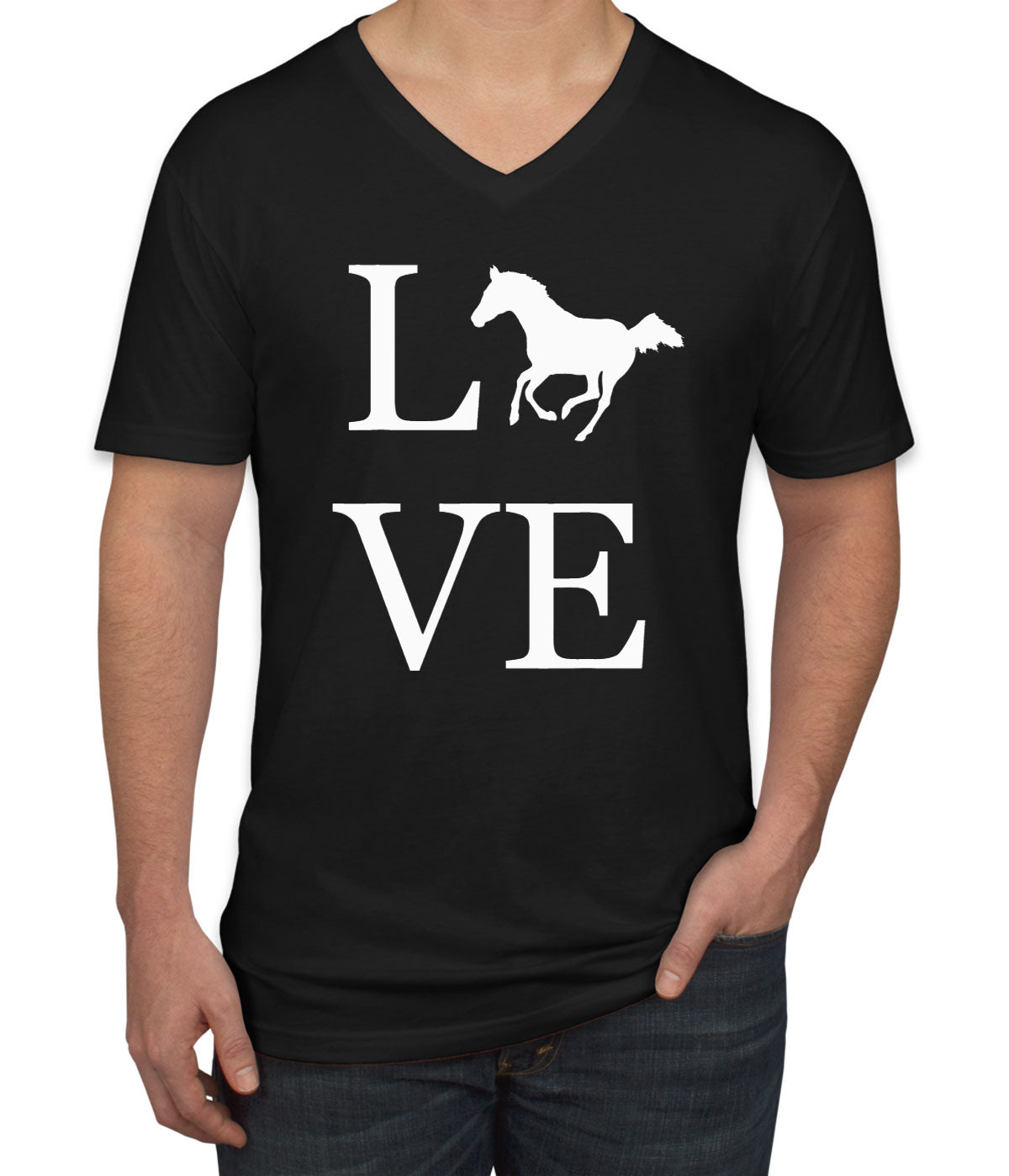 Horse Love Men's V Neck T-shirt