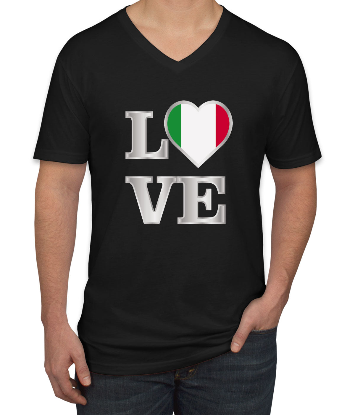 Italy Love Men's V Neck T-shirt