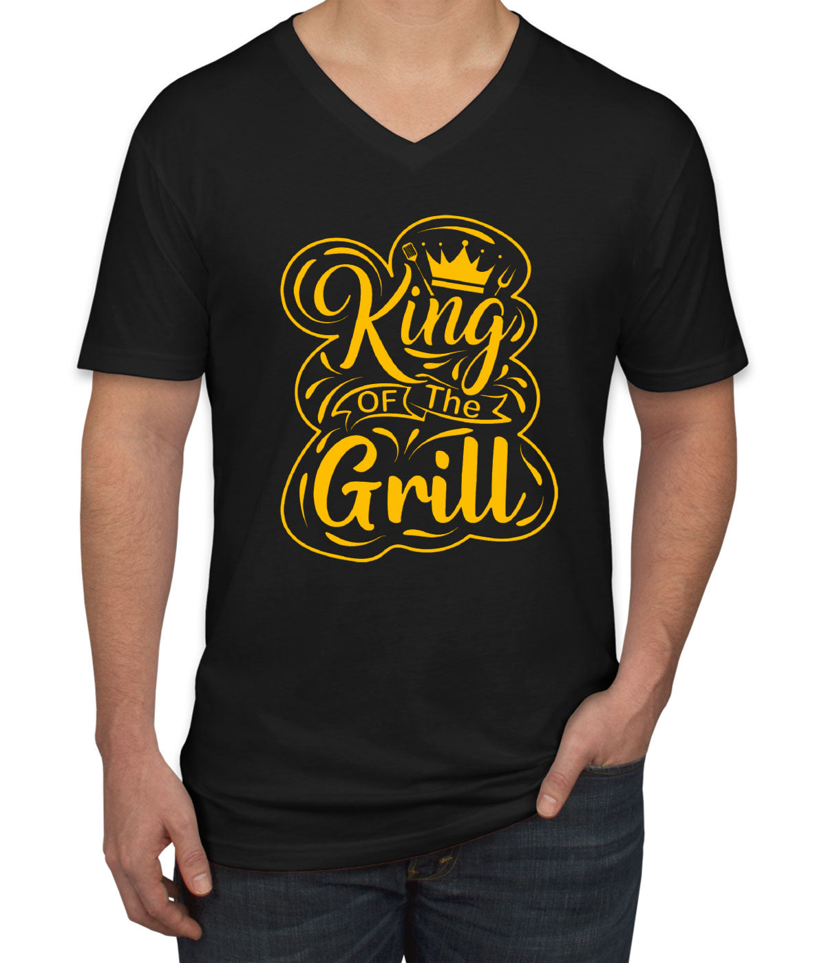 King Of The Grill Men's V Neck T-shirt