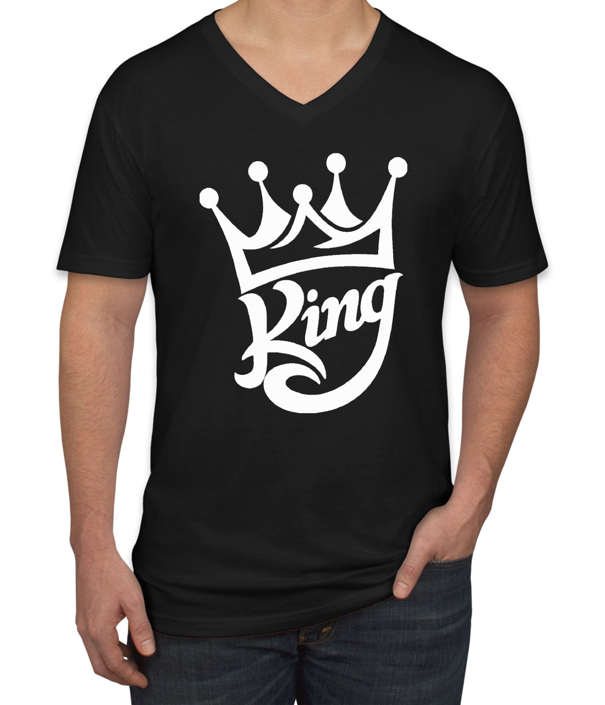 King Crown Men's V Neck T-shirt