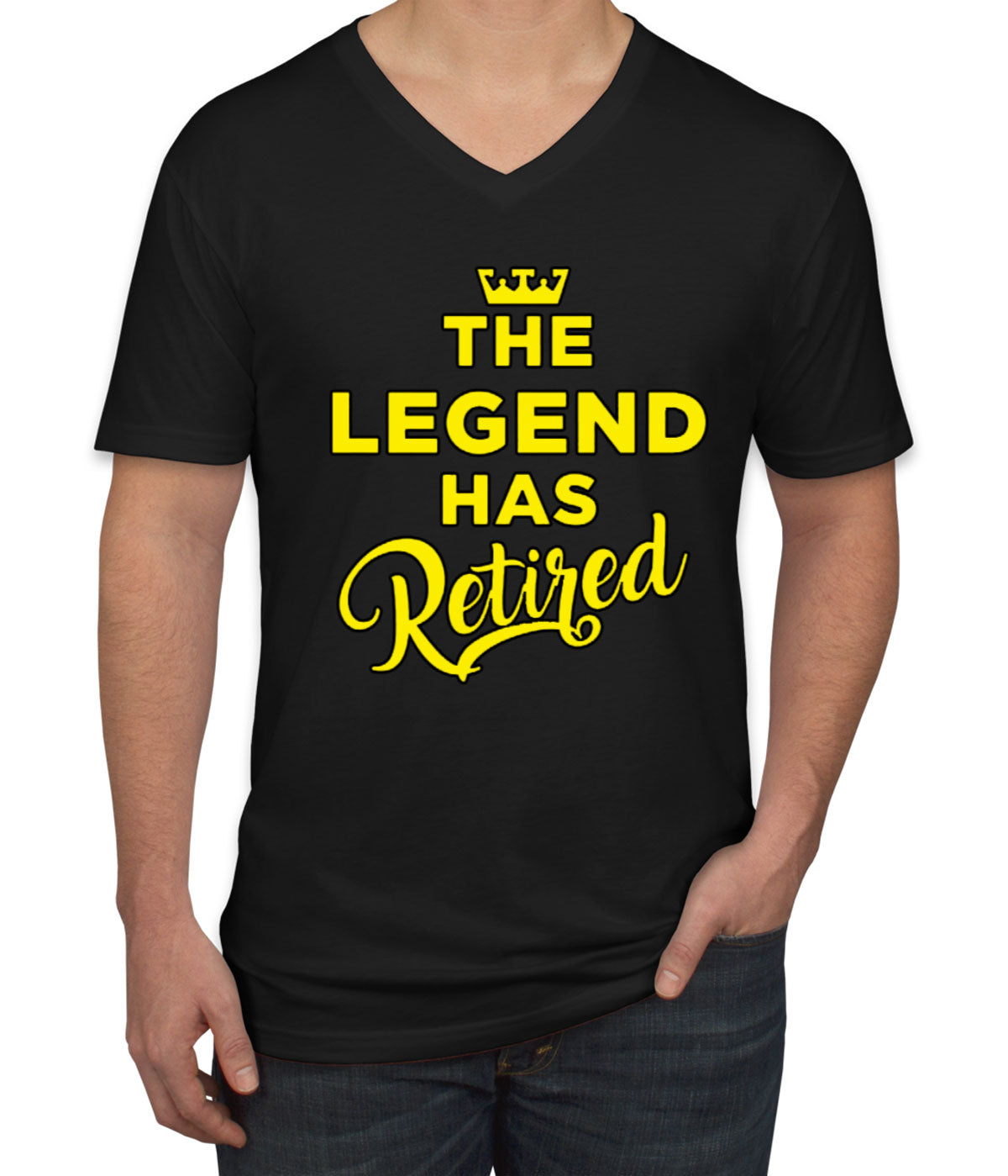 The Legend Has Retired Men's V Neck T-shirt