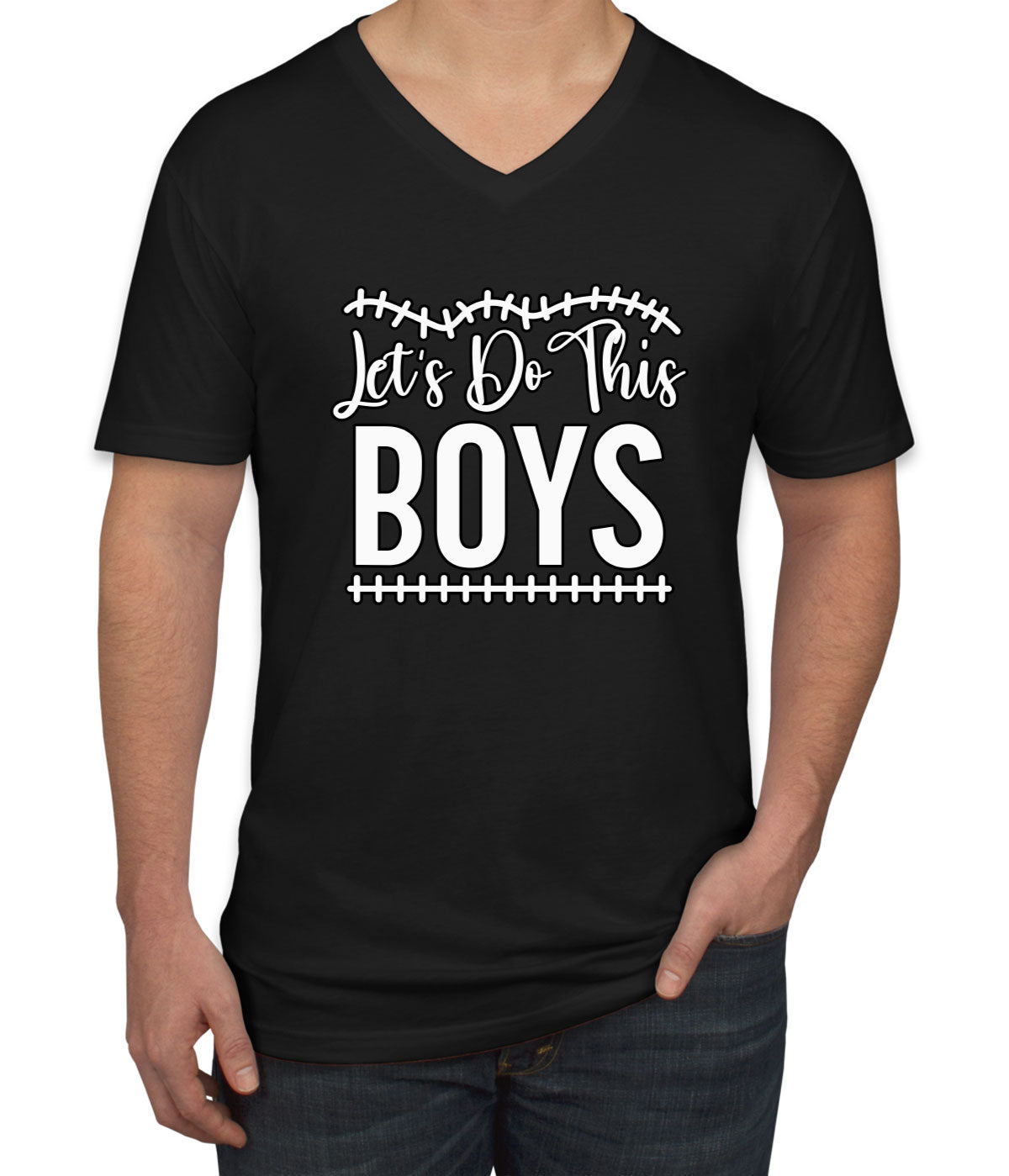 Let's Do This Boys Football Men's V Neck T-shirt