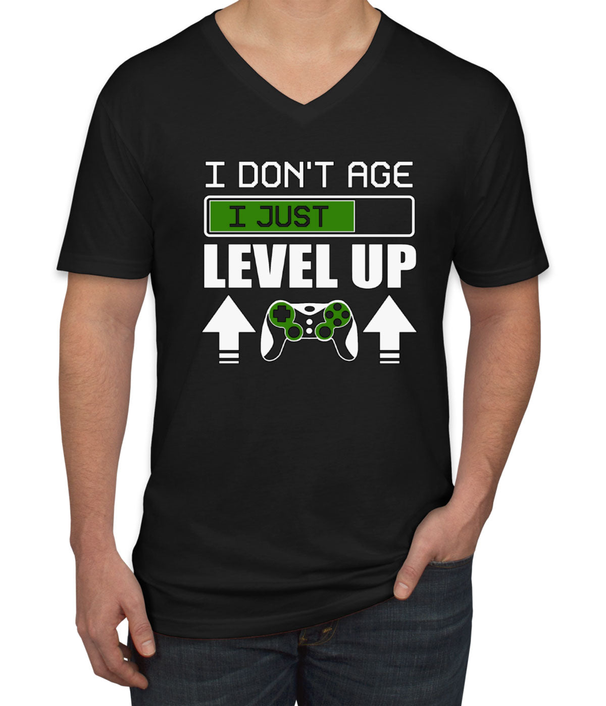 I Don't Age I Just Level Up Men's V Neck T-shirt