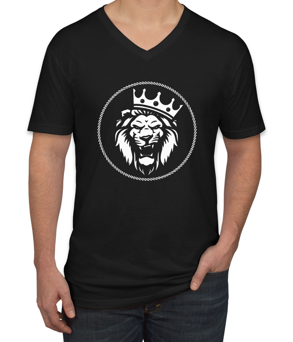 Lion Roar Men's V Neck T-shirt