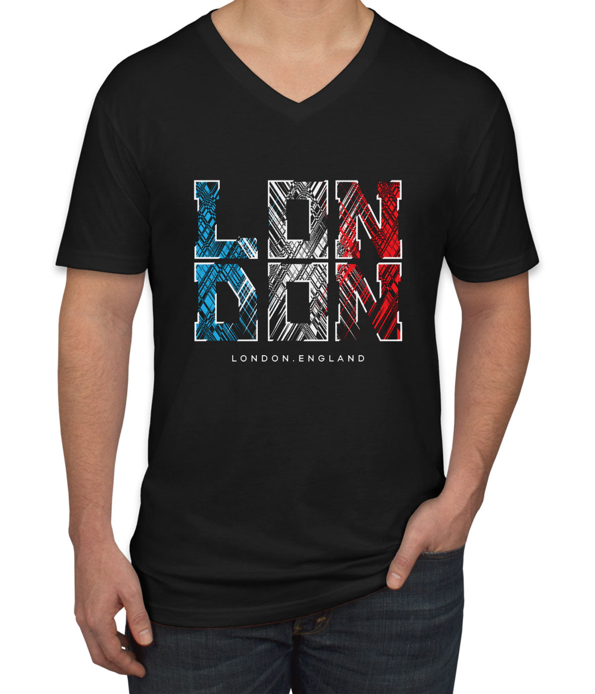 London England Men's V Neck T-shirt