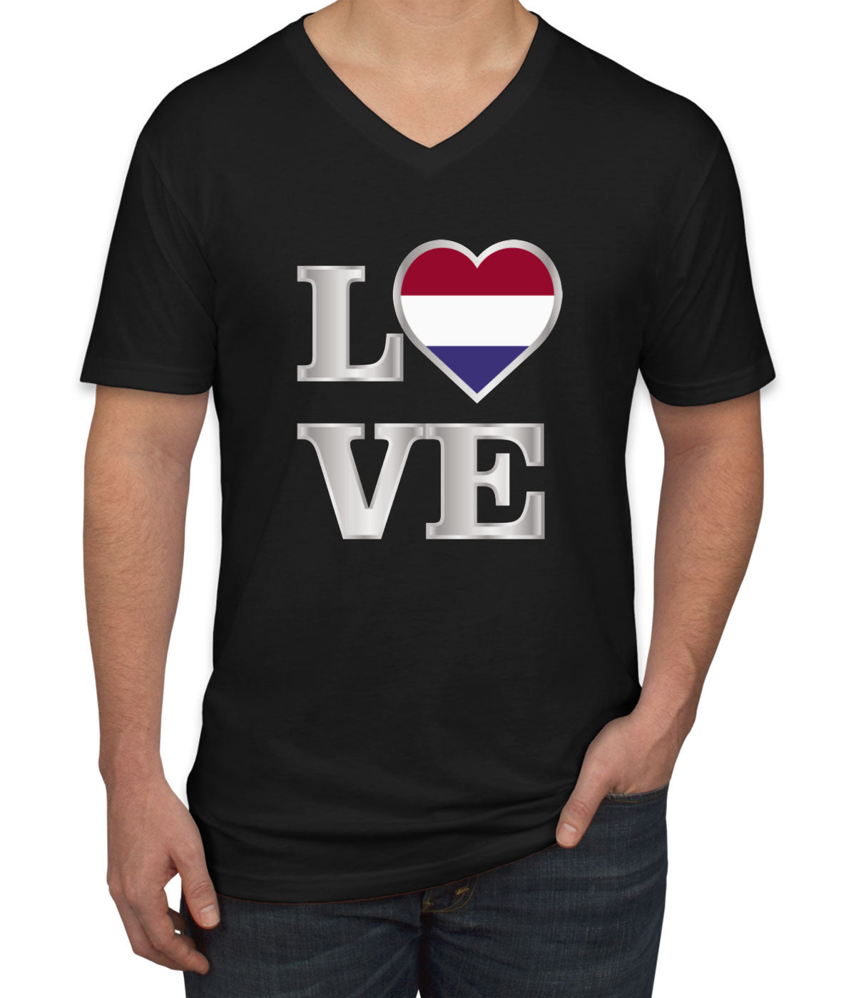 Netherlands Love Men's V Neck T-shirt