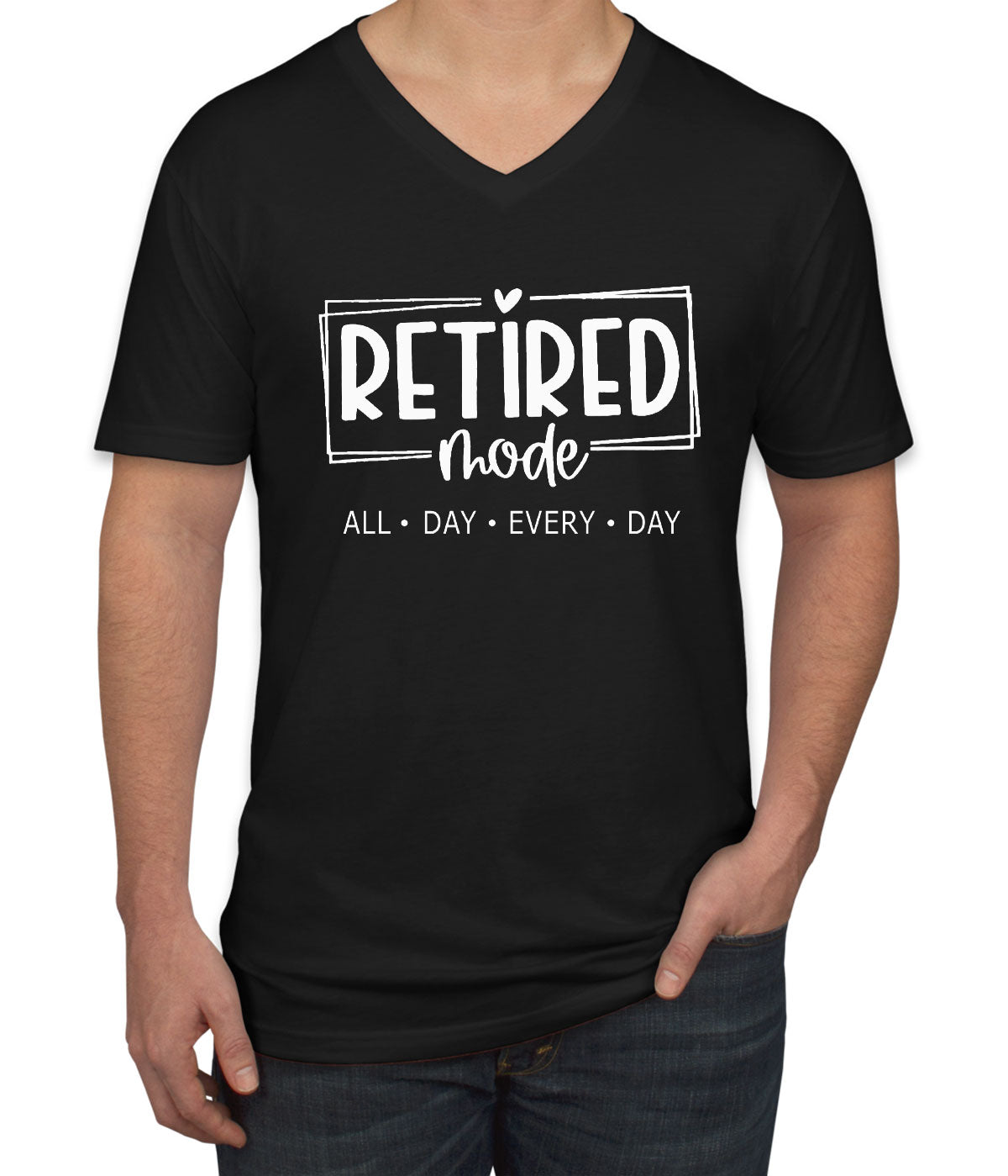 Retired Mode Men's V Neck T-shirt