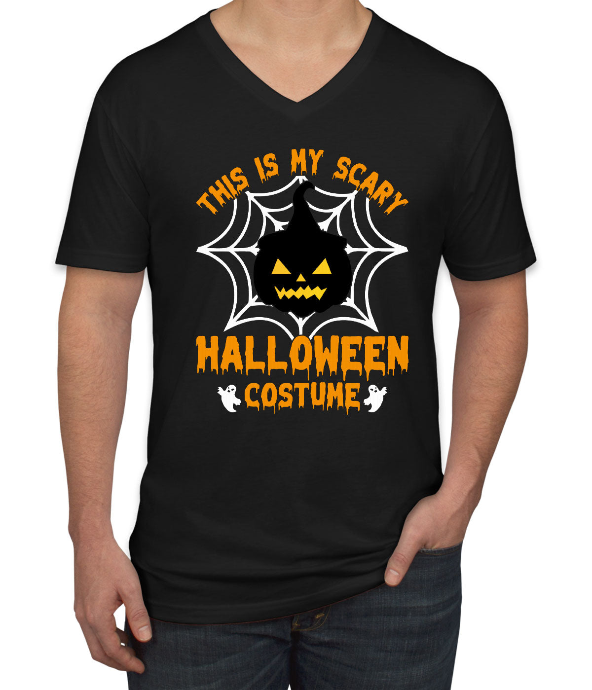 This Is My Scary Halloween Costume Men's V Neck T-shirt