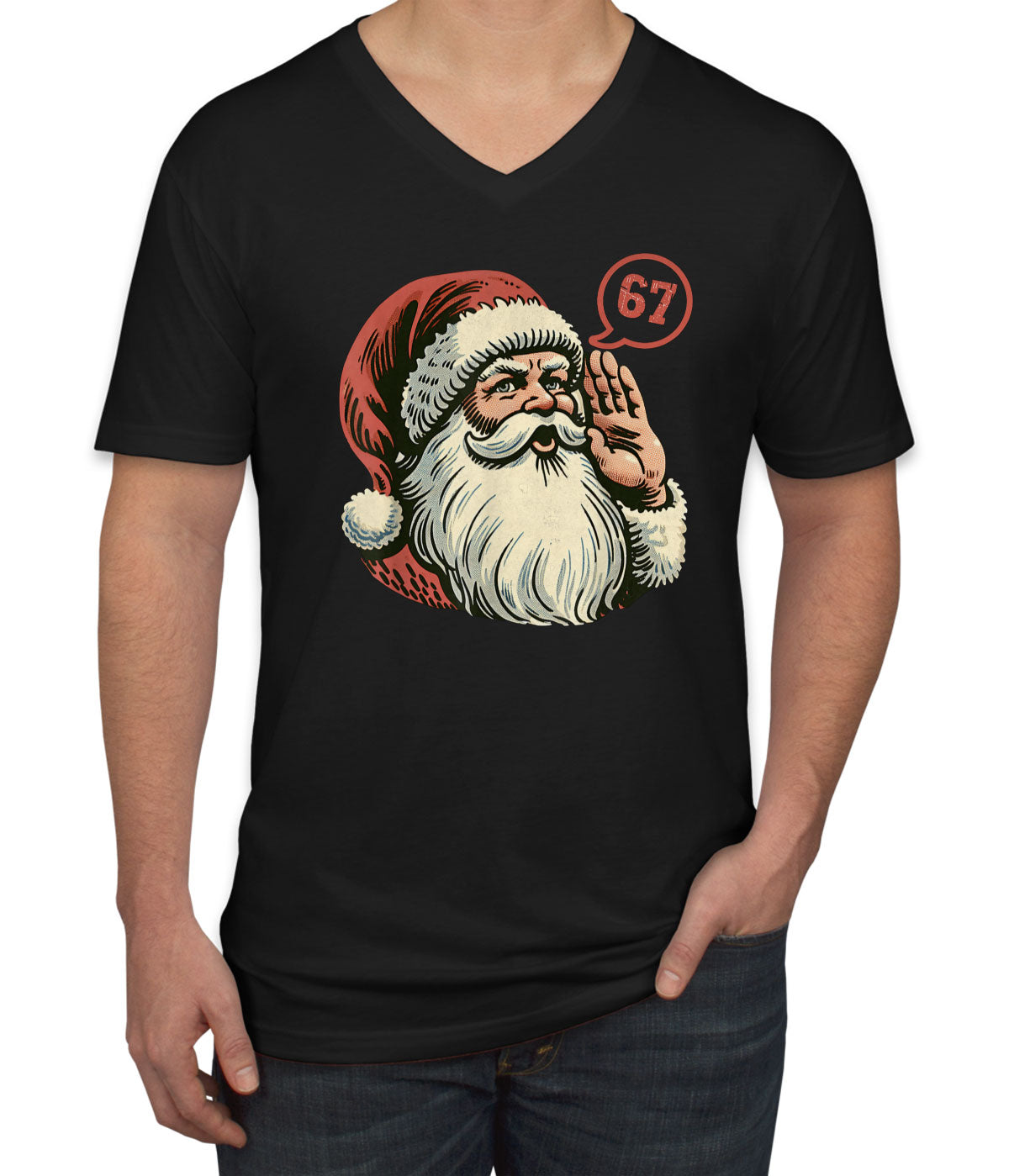 67 Sixty Seven Christmas Men's V Neck T-shirt