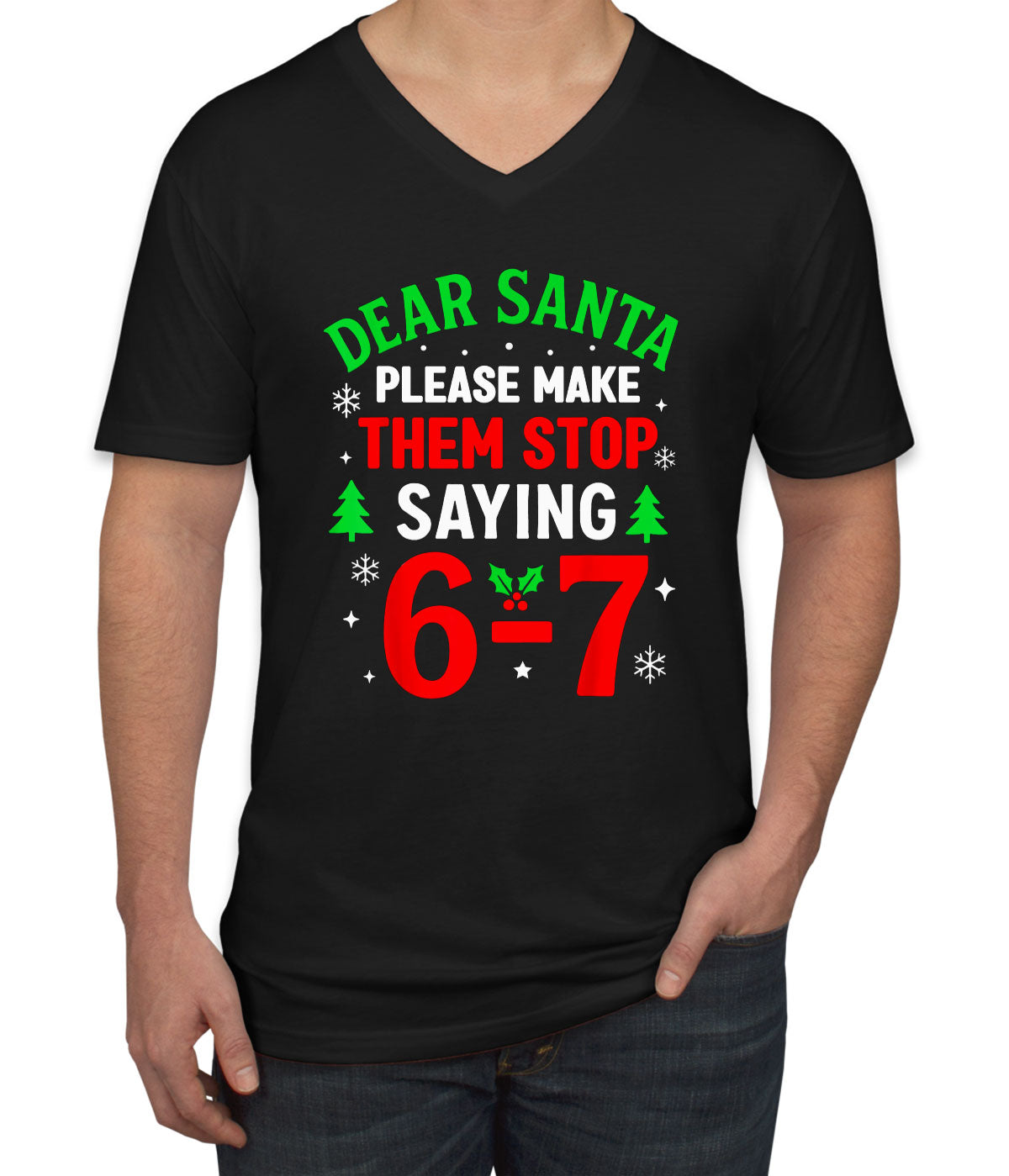 67 Sixty Seven Christmas Men's V Neck T-shirt