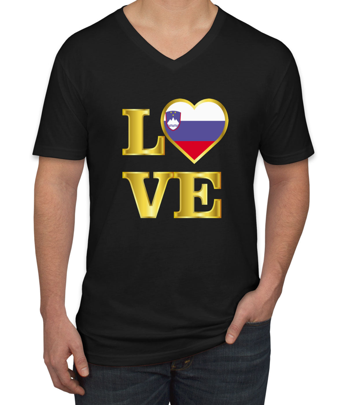 Slovenia Love Men's V Neck T-shirt