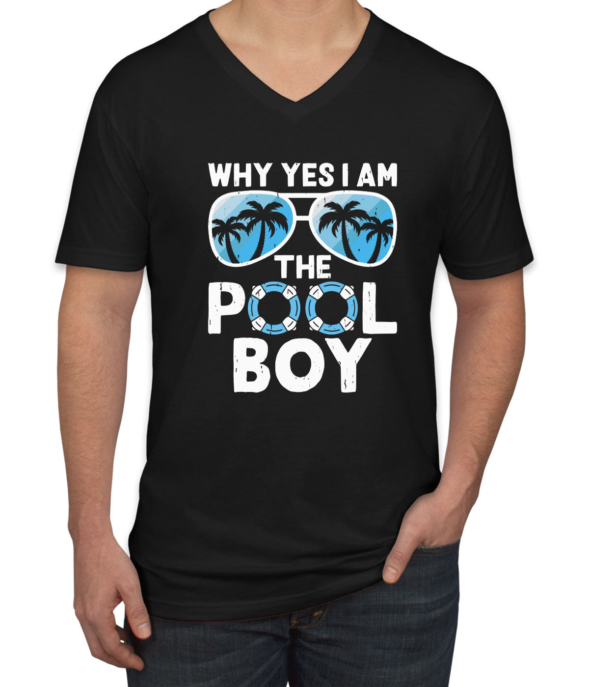 Swim Boy Men's V Neck T-shirt