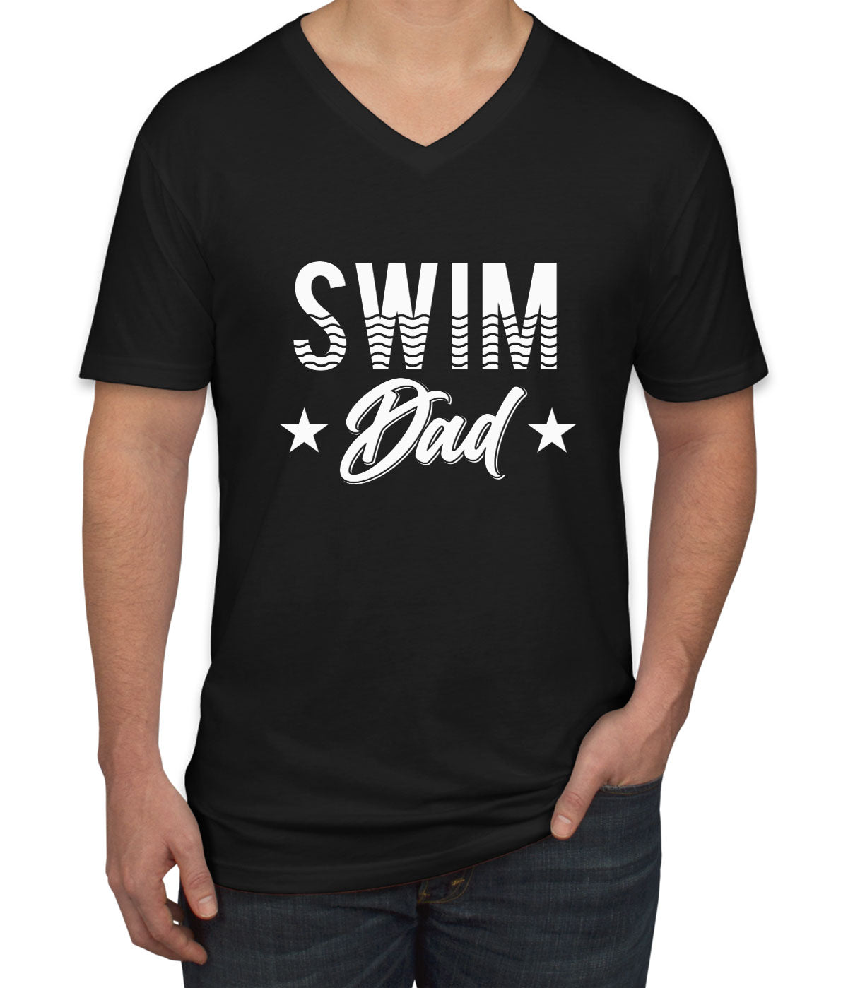 Swim Dad Men's V Neck T-shirt