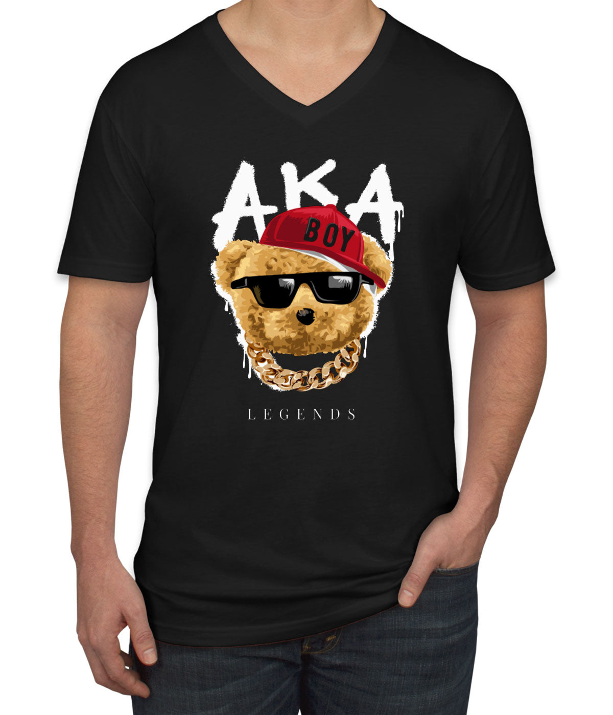 Teddy Bear Legends Men's V Neck T-shirt