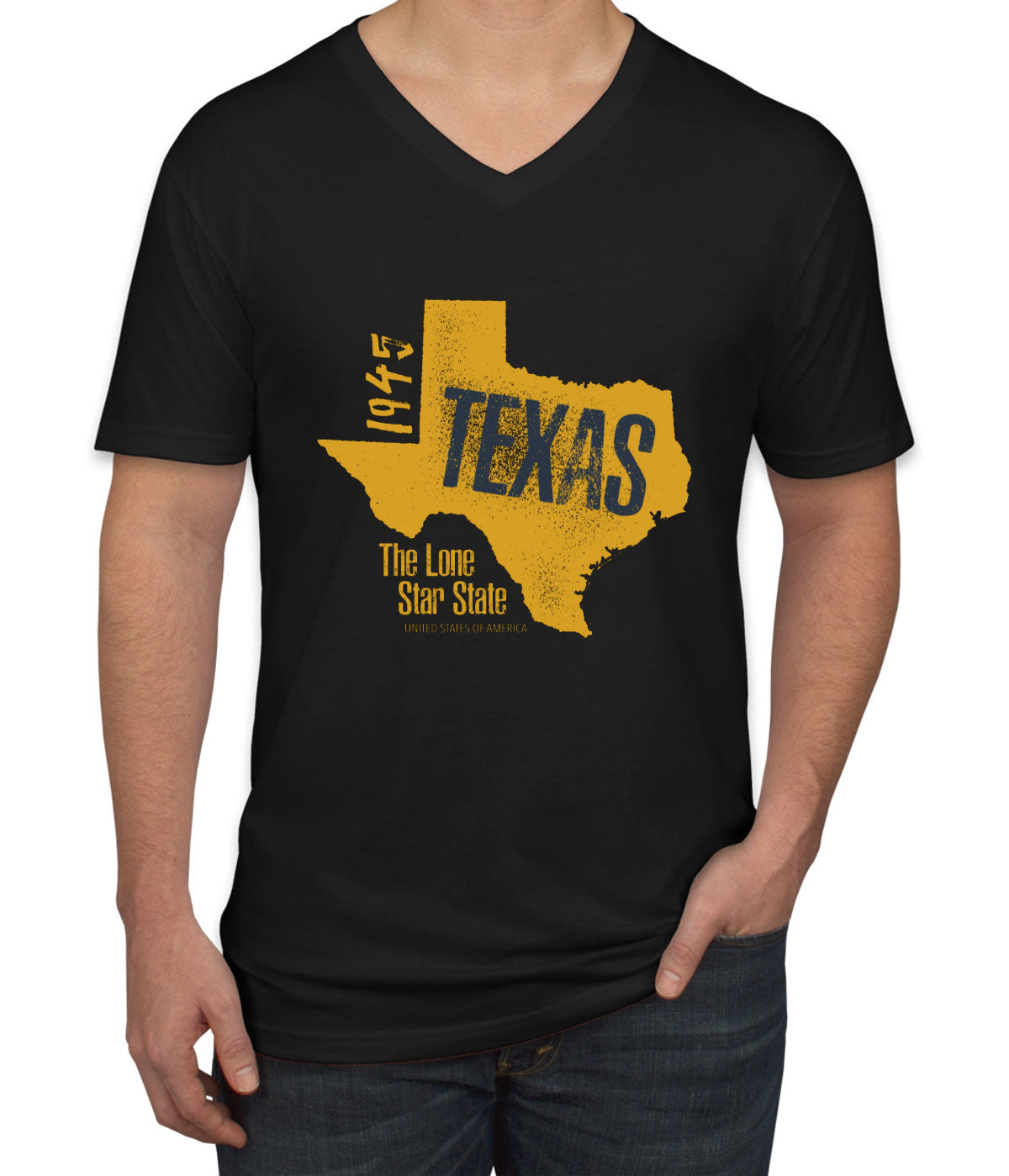 Texas The Lone Star State Men's V Neck T-shirt