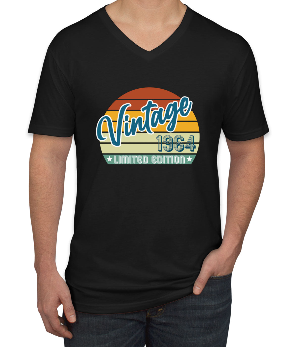 Vintage [Custom Year] Limited Edition Birthday Men's V Neck T-shirt