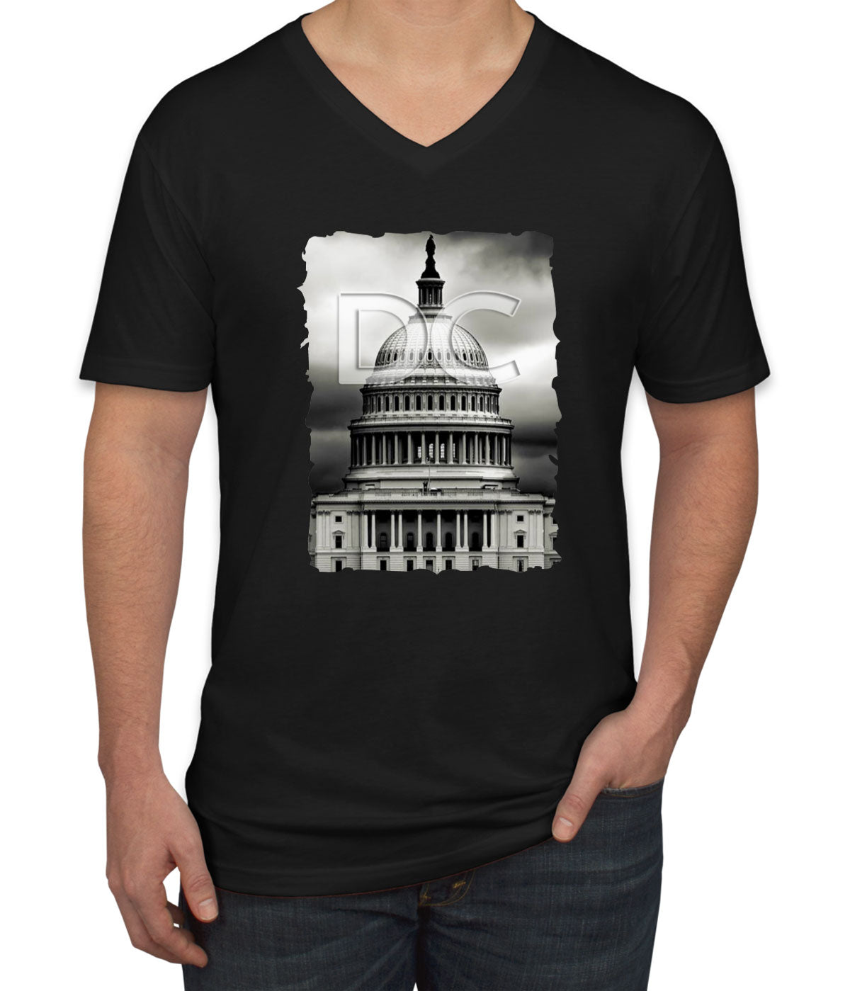 Washington DC Men's V Neck T-shirt