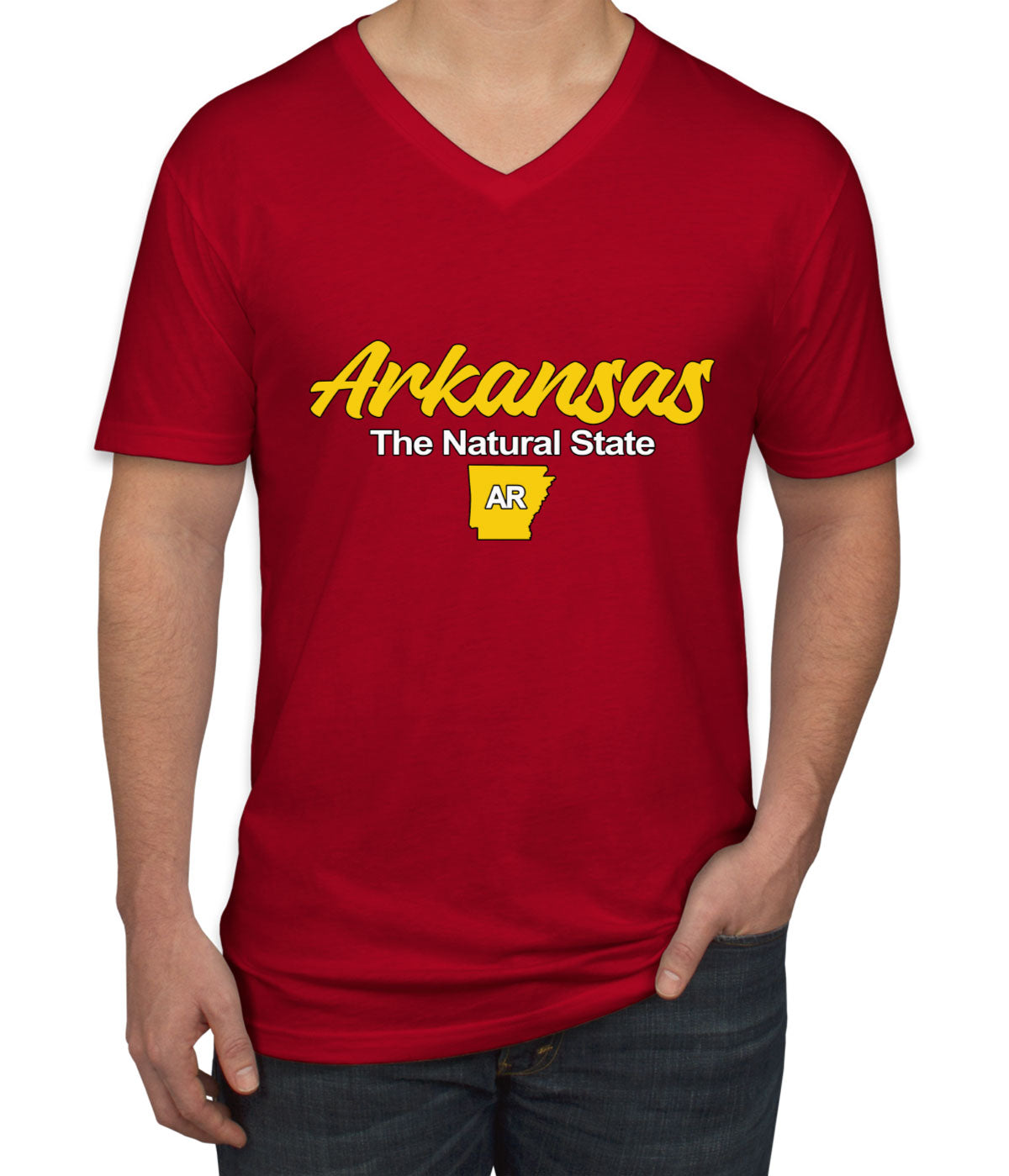 Arkansas The Natural State Men's V Neck T-shirt