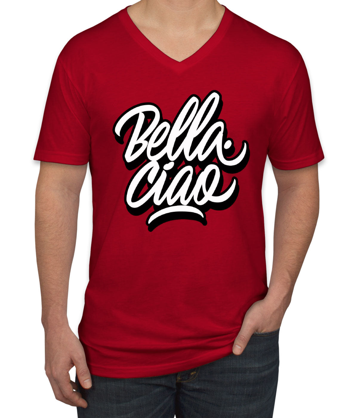 Bella Ciao Men's V Neck T-shirt