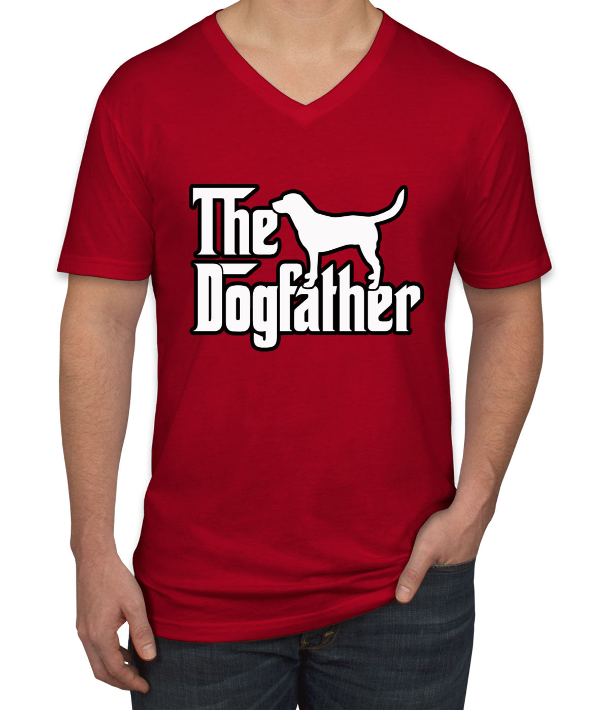 The Dogfather Father's Day Men's V Neck T-shirt