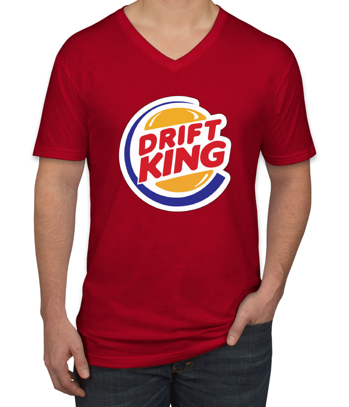 Drift King Men's V Neck T-shirt