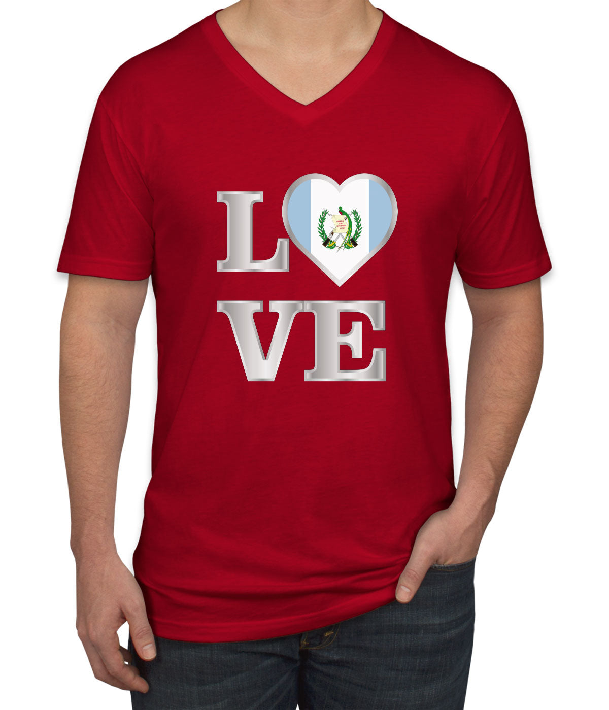 Guatemala Love Men's V Neck T-shirt