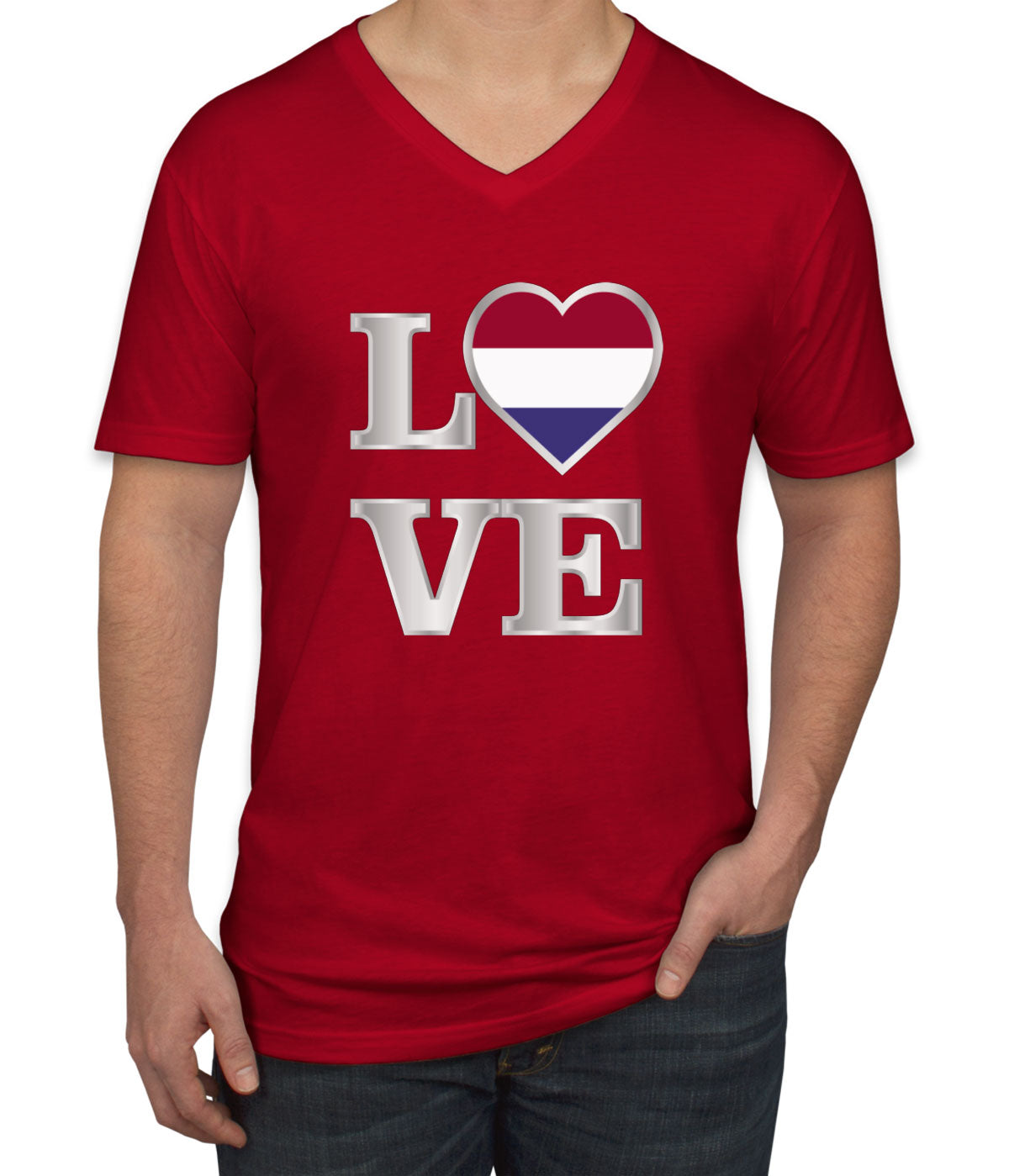 Netherlands Love Men's V Neck T-shirt