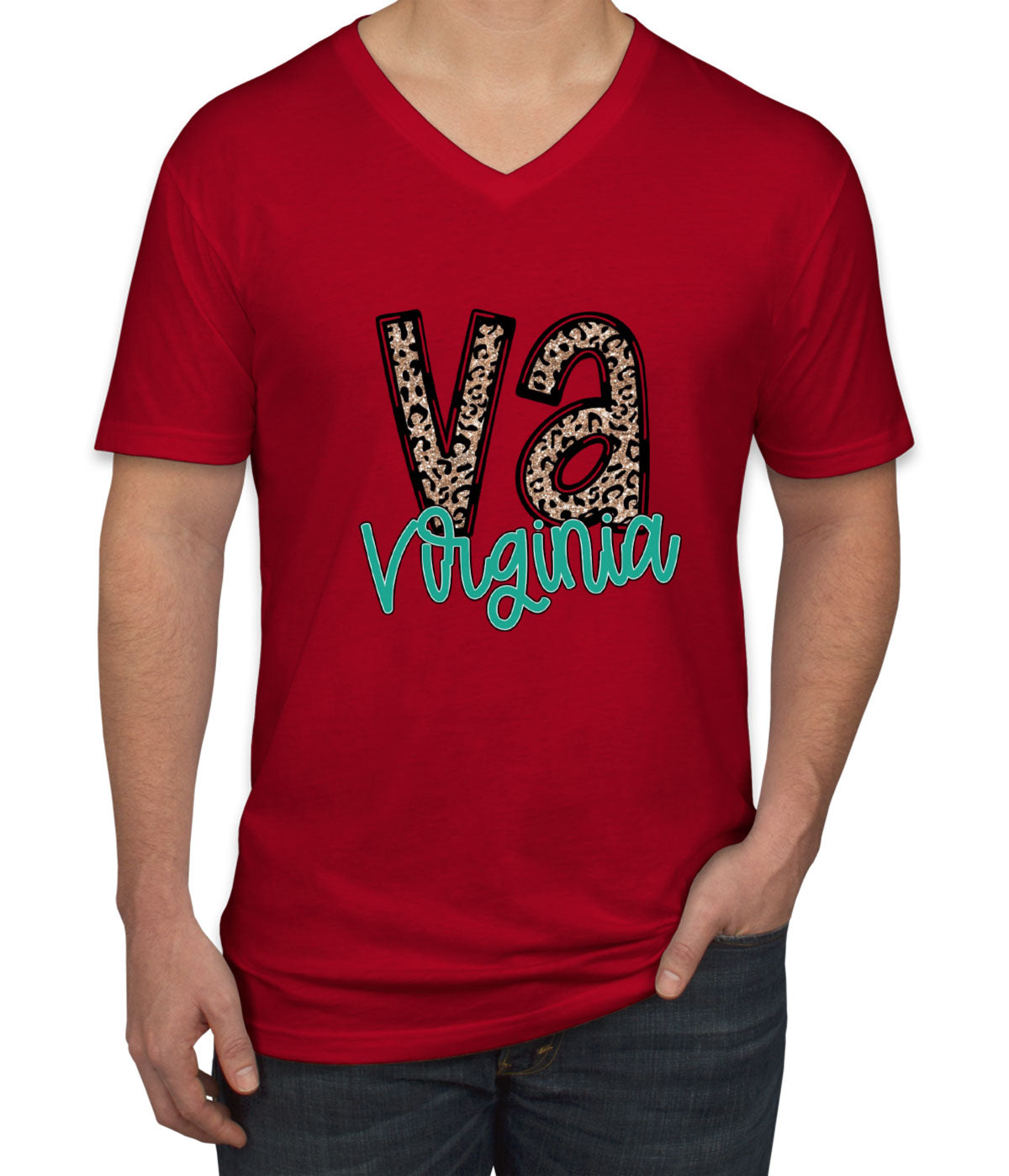 Virginia State Abbreviation Men's V Neck T-shirt
