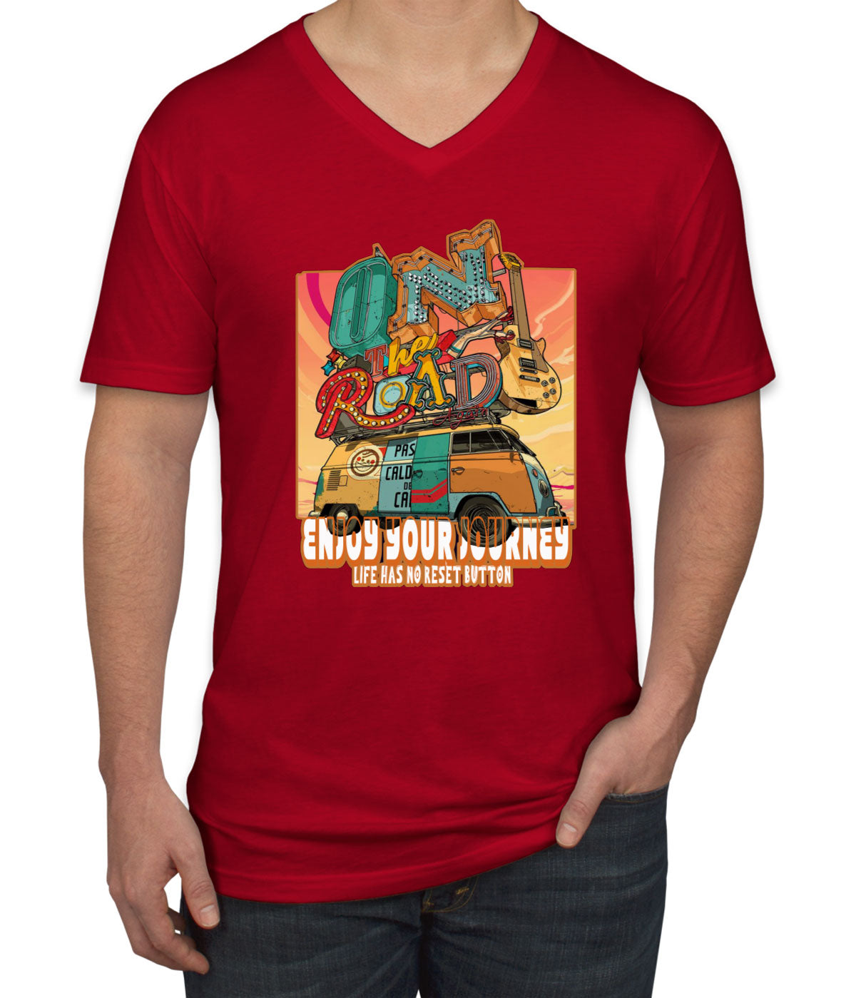 Vintage Van Men's V Neck T-shirt