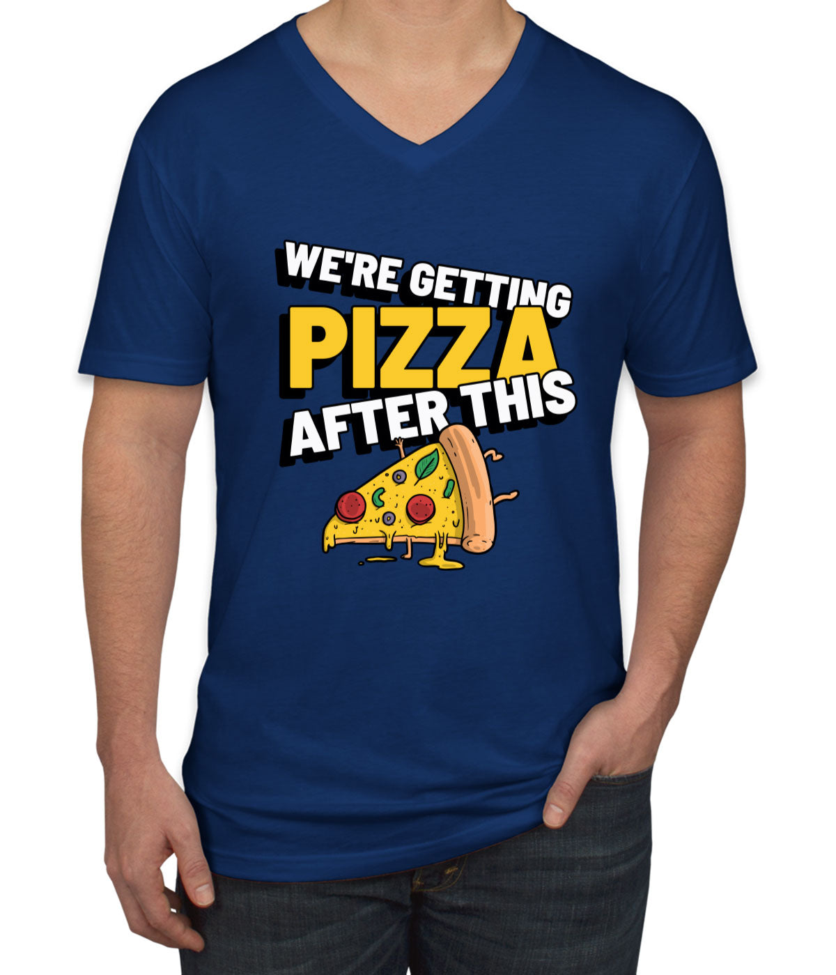 We're Getting Pizza After This Alexa & Katie Men's V Neck T-shirt