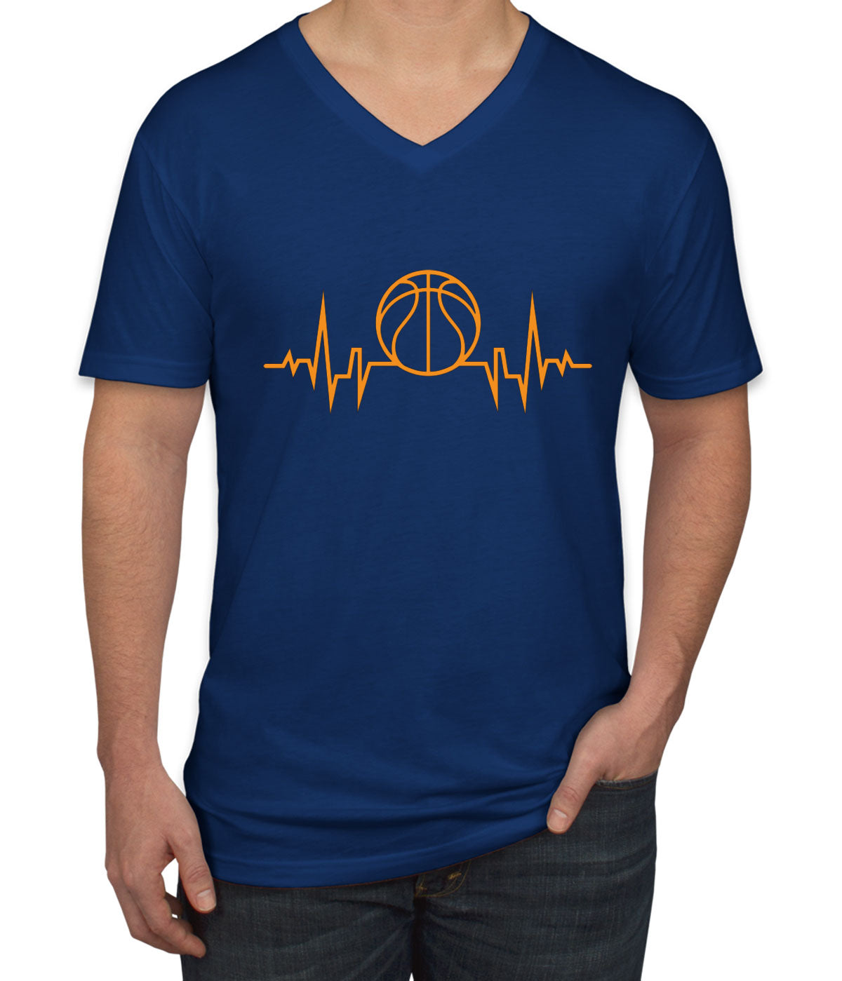 Basketball Lifeline Men's V Neck T-shirt