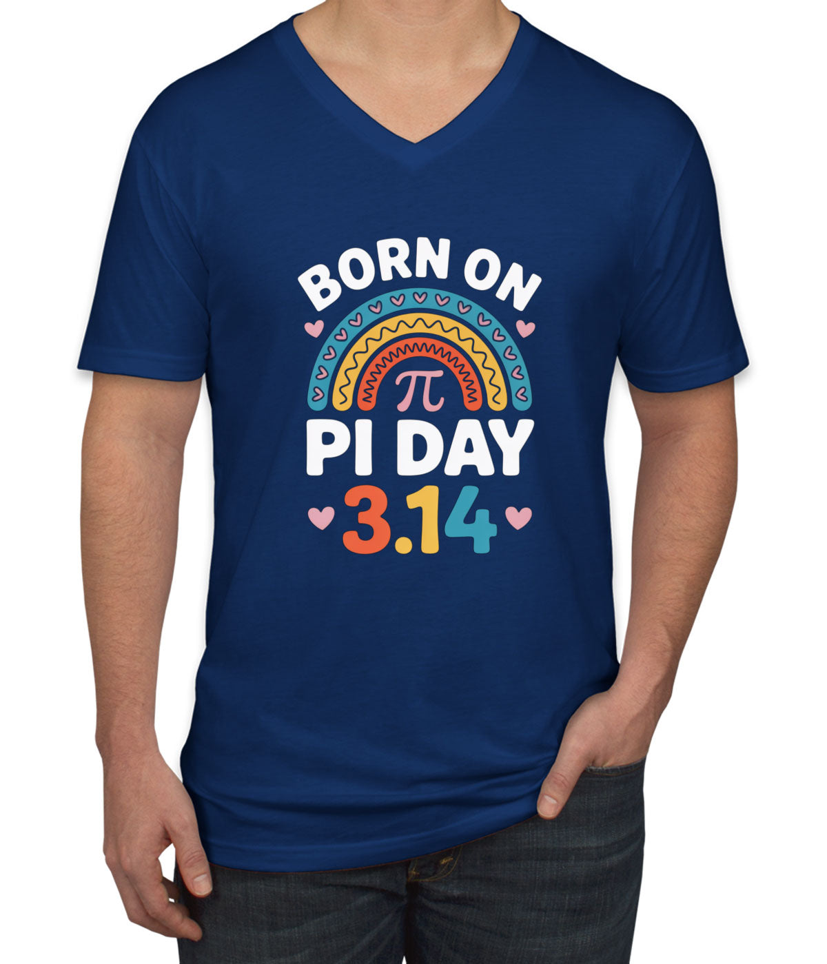 Born On Pi Day Men's V Neck T-shirt