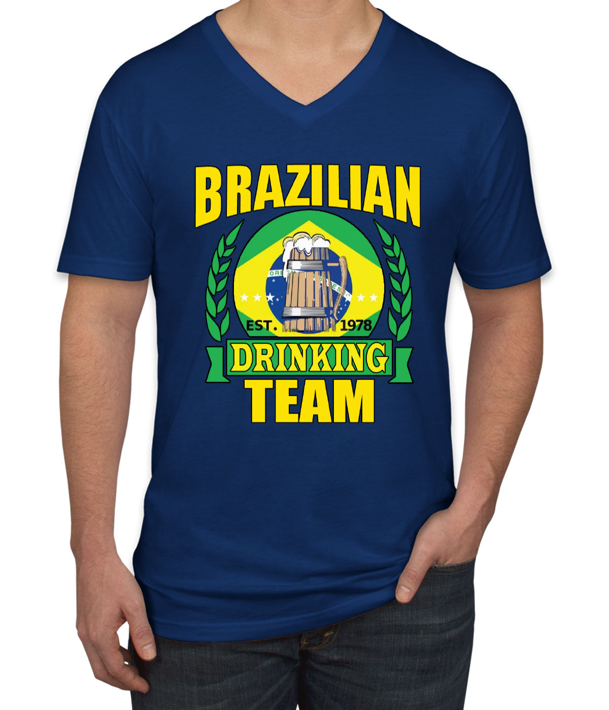 Brazilian Drinking Team Men's V Neck T-shirt