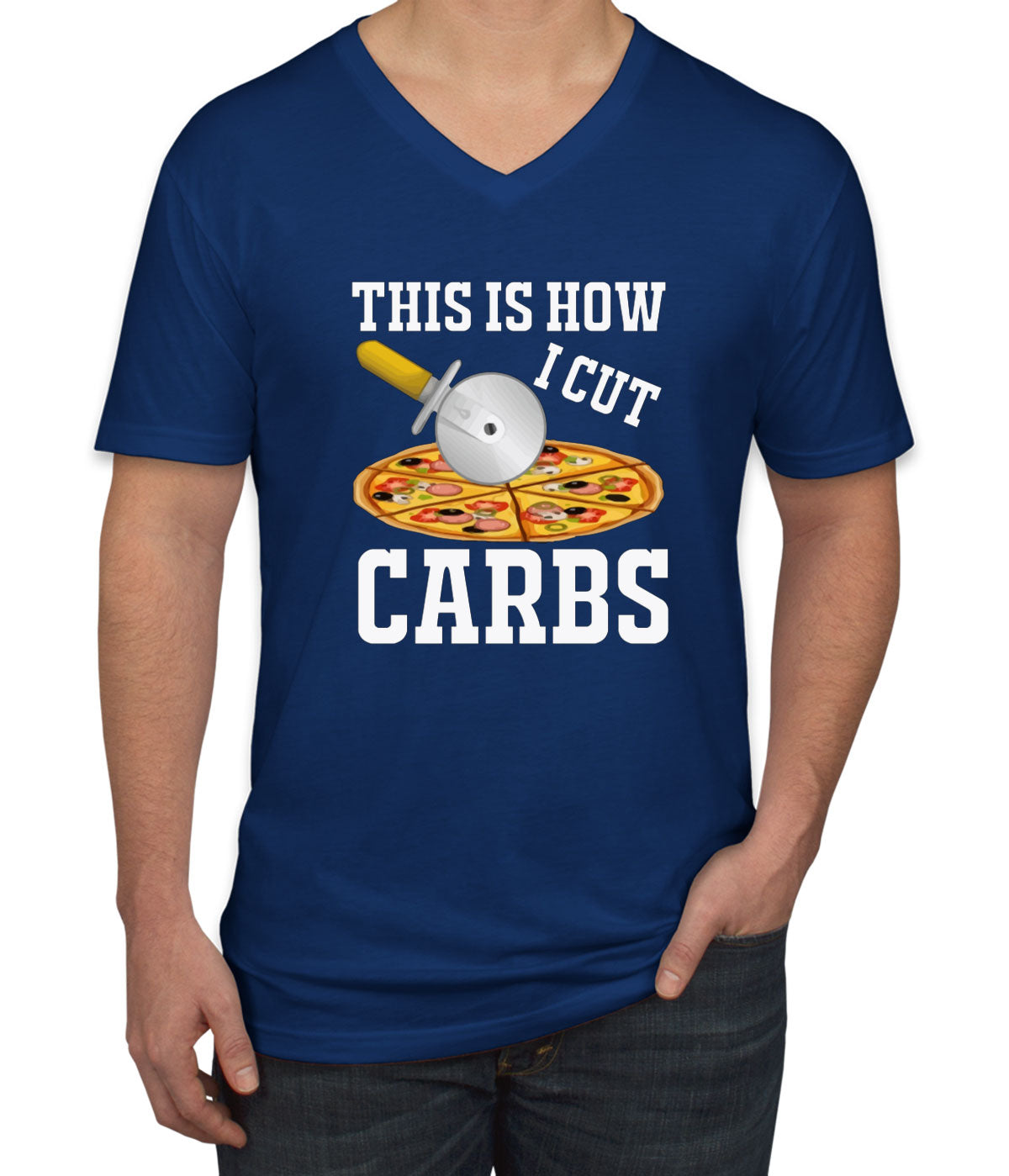 This Is How I Cut Carbs Diet Men's V Neck T-shirt