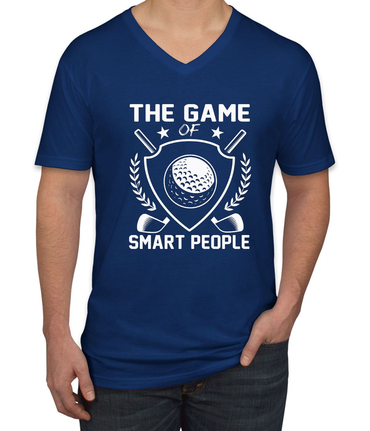 The Game Of Smart People Golf Men's V Neck T-shirt