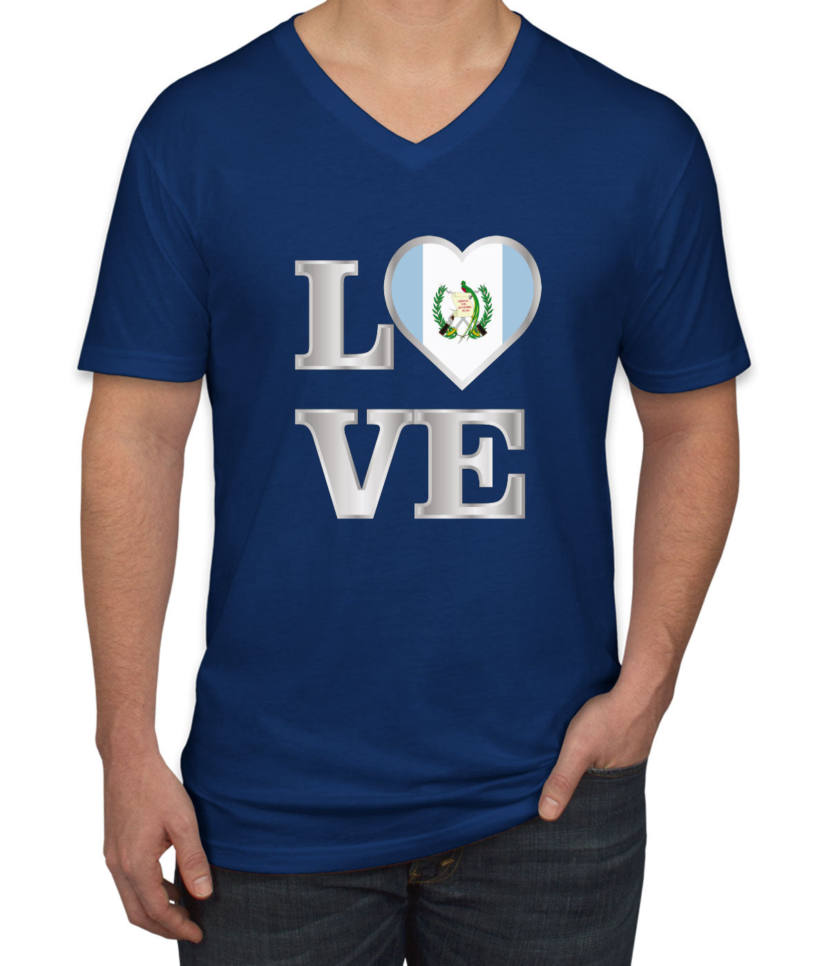 Guatemala Love Men's V Neck T-shirt