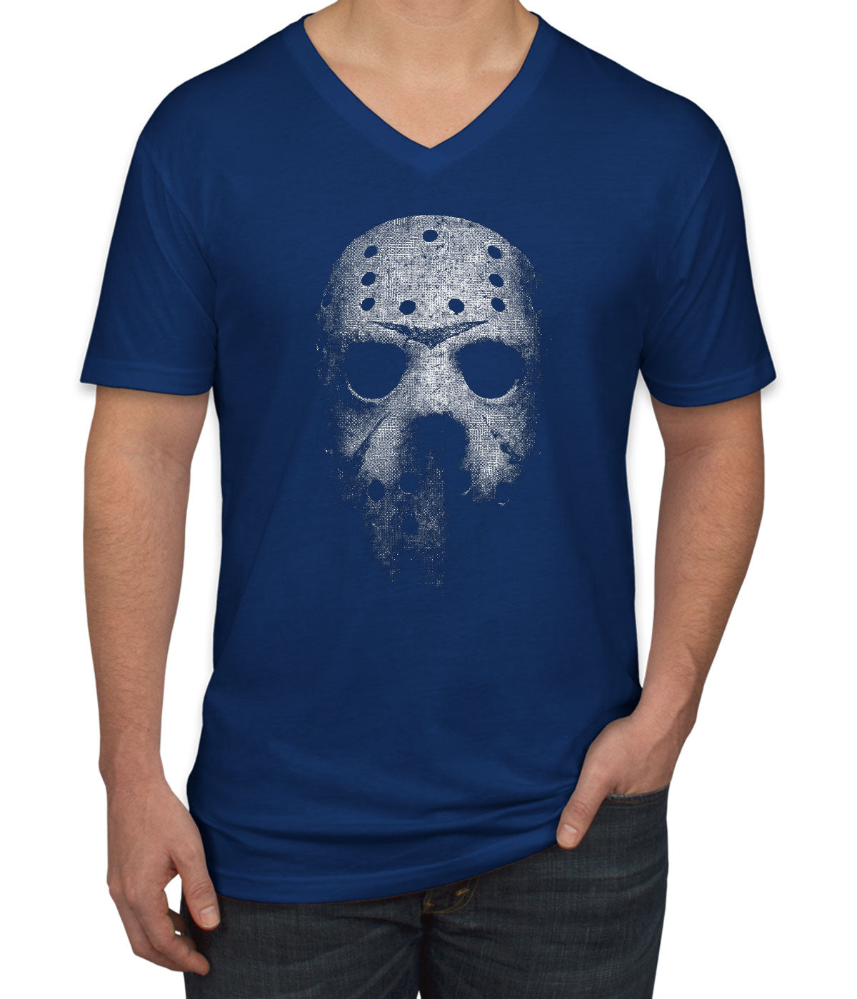 Jason Face Halloween Men's V Neck T-shirt