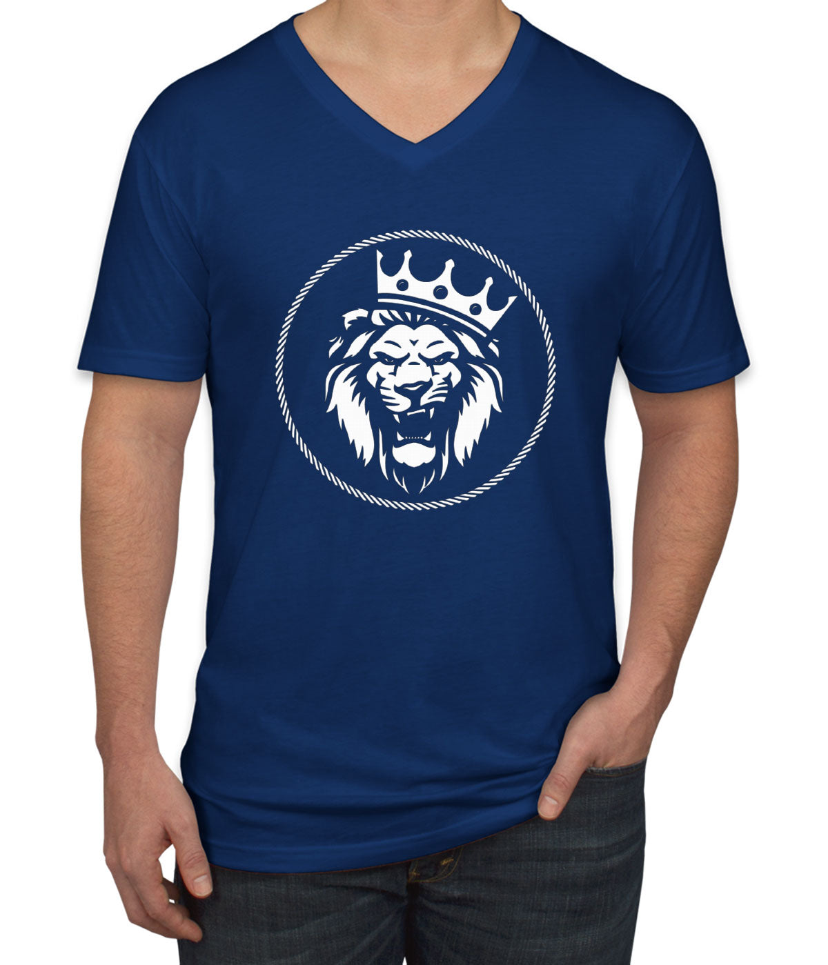 Lion Roar Men's V Neck T-shirt