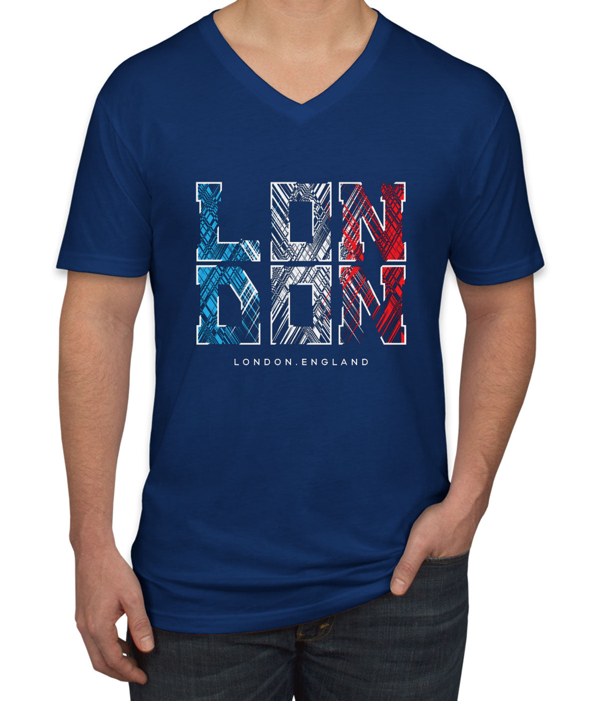 London England Men's V Neck T-shirt