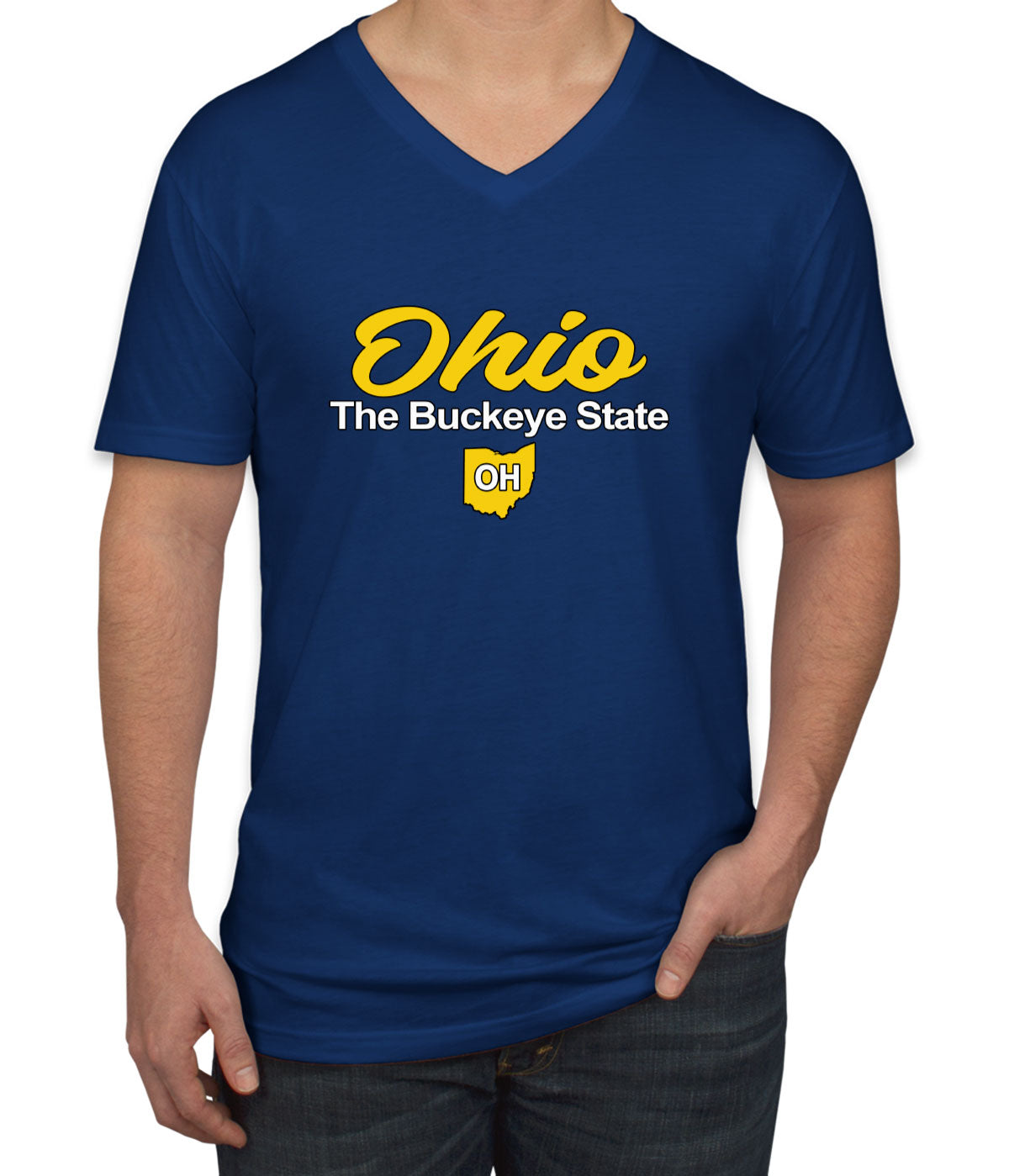 Ohio The Buckeye State Men's V Neck T-shirt